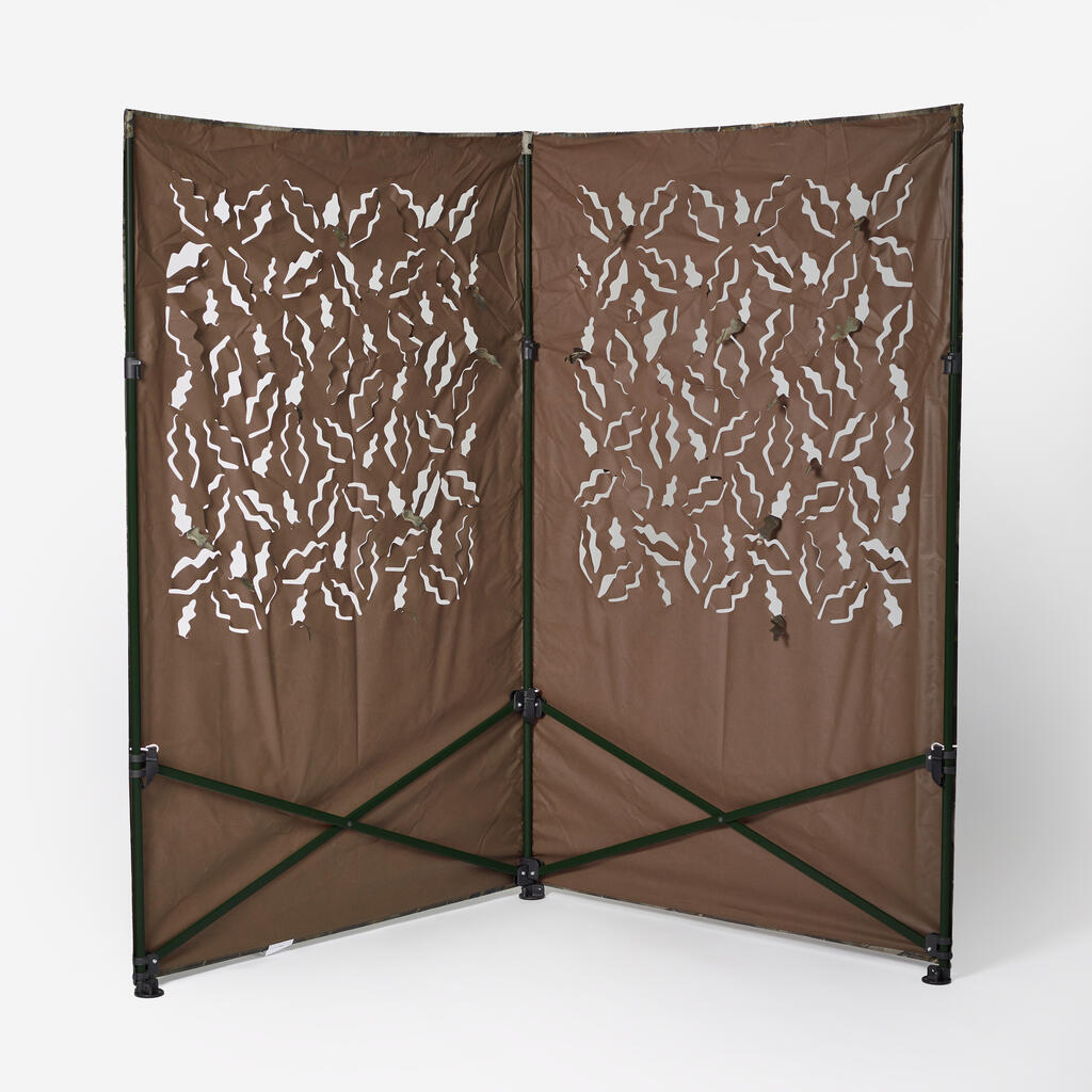 HUNTING DOUBLE SCREEN FOLDING HIDE TREEMETIC CAMOUFLAGE