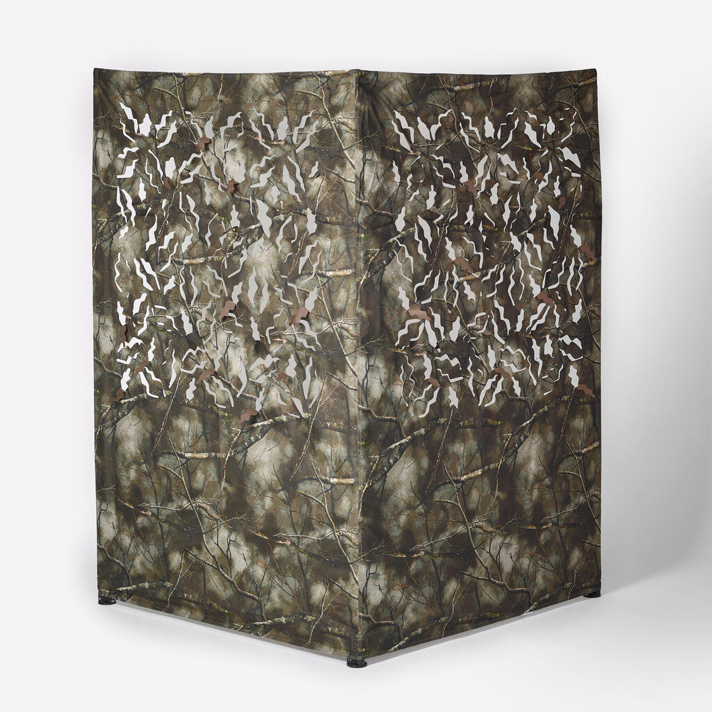 HUNTING DOUBLE SCREEN FOLDING HIDE TREEMETIC CAMOUFLAGE