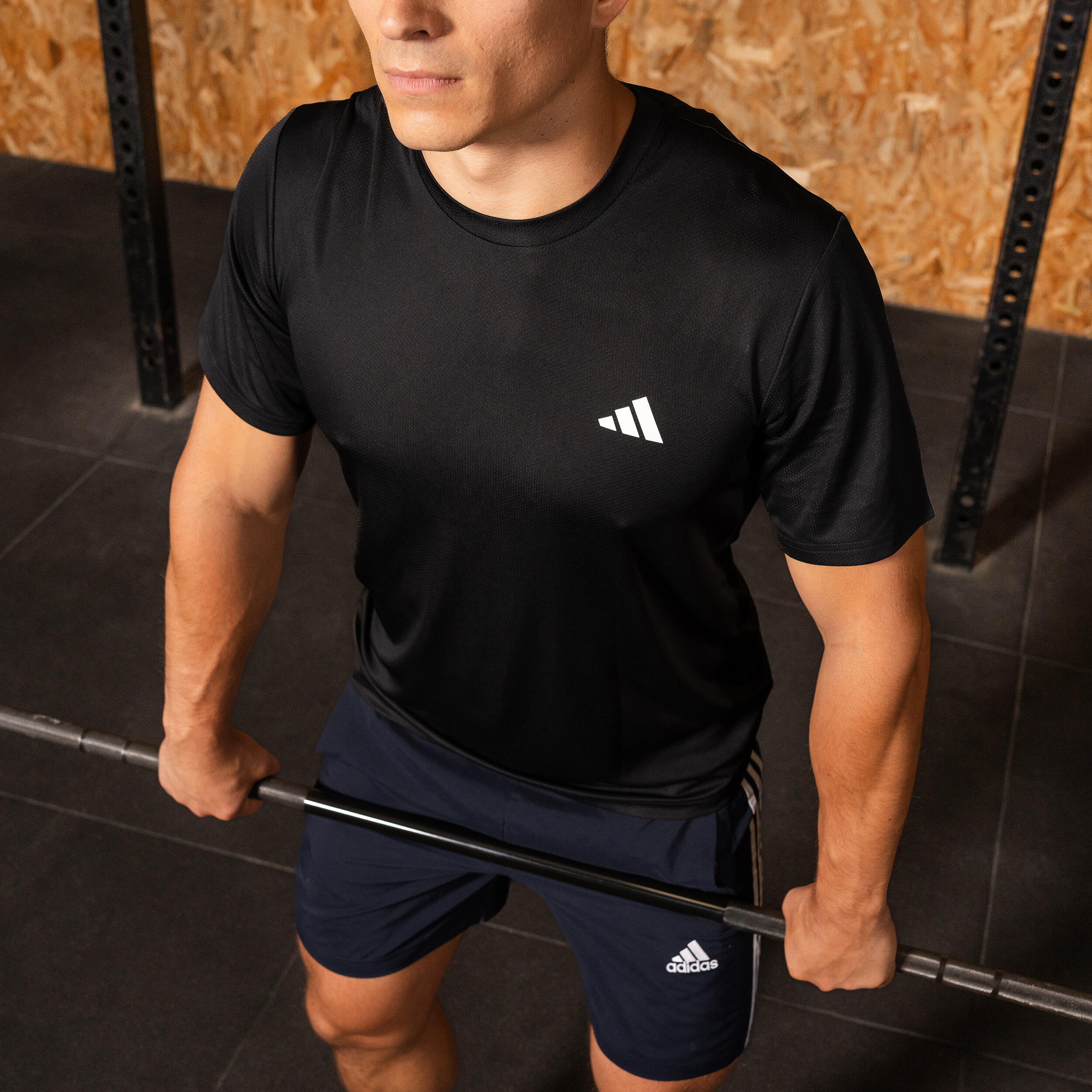 T-SHIRT DE FITNESS CARDIO ADIDAS HOMME NOIR 8/10