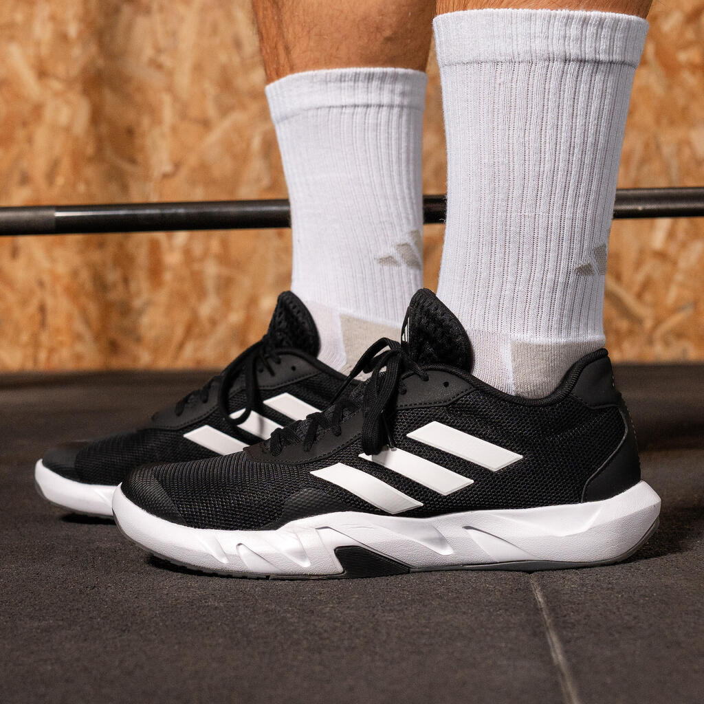 3-Stripe High Socks - White