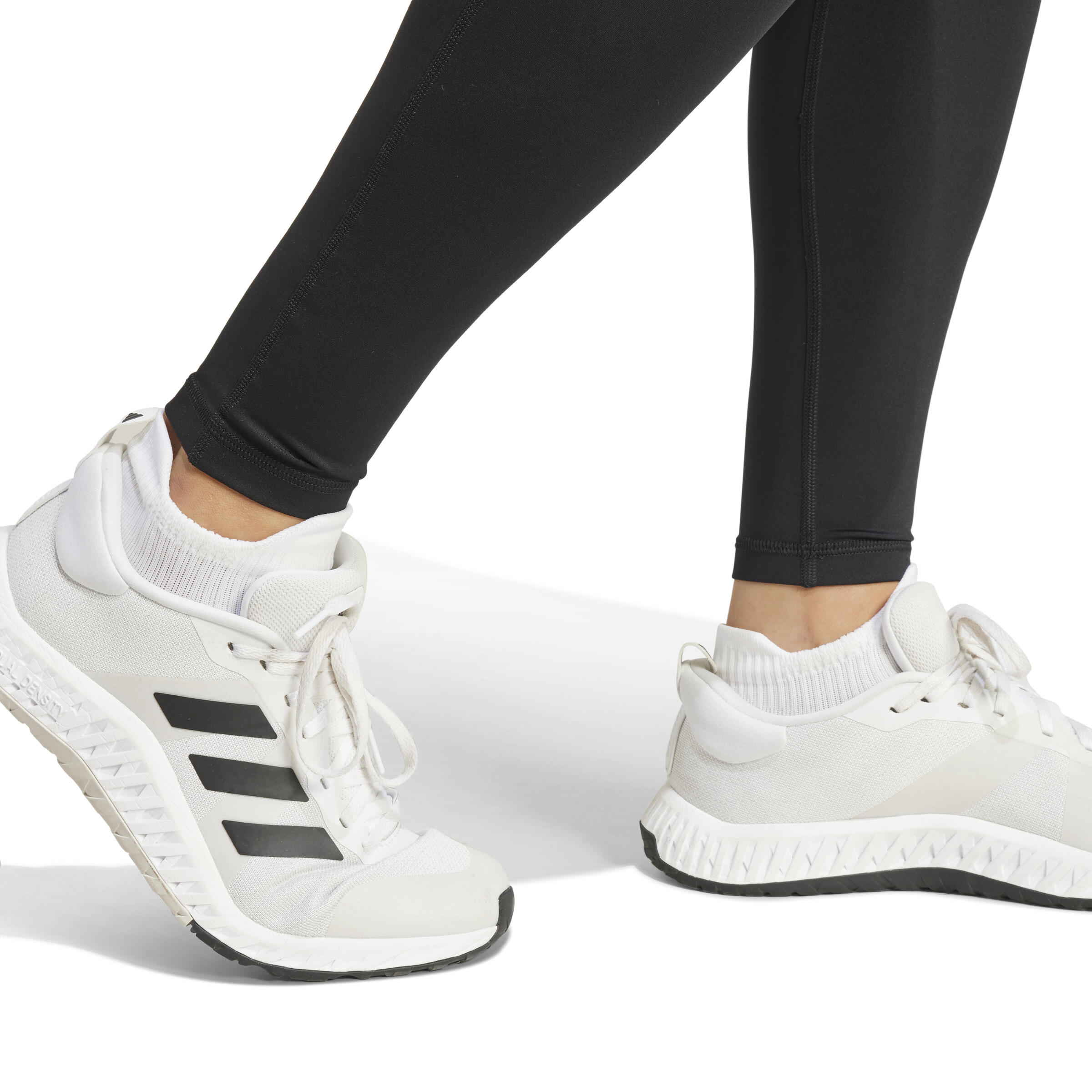 Leggings ADIDAS donna palestra modellanti traspiranti vita alta neri 7/9
