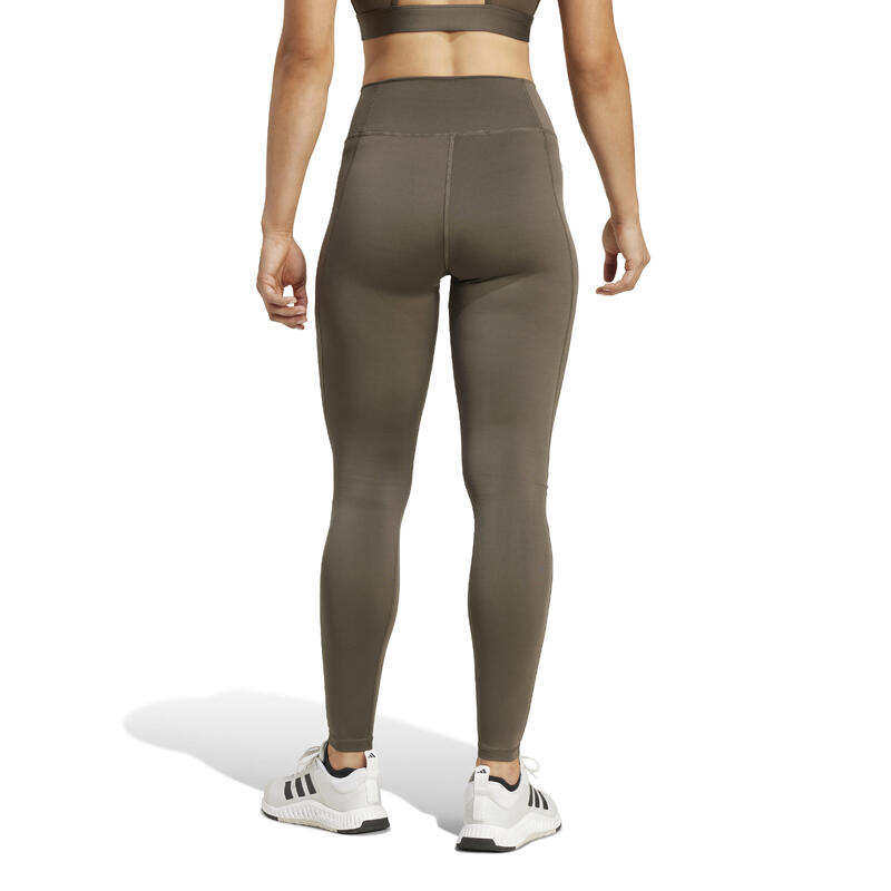 ADIDAS Sportleggings Damen Logo-Print - grün