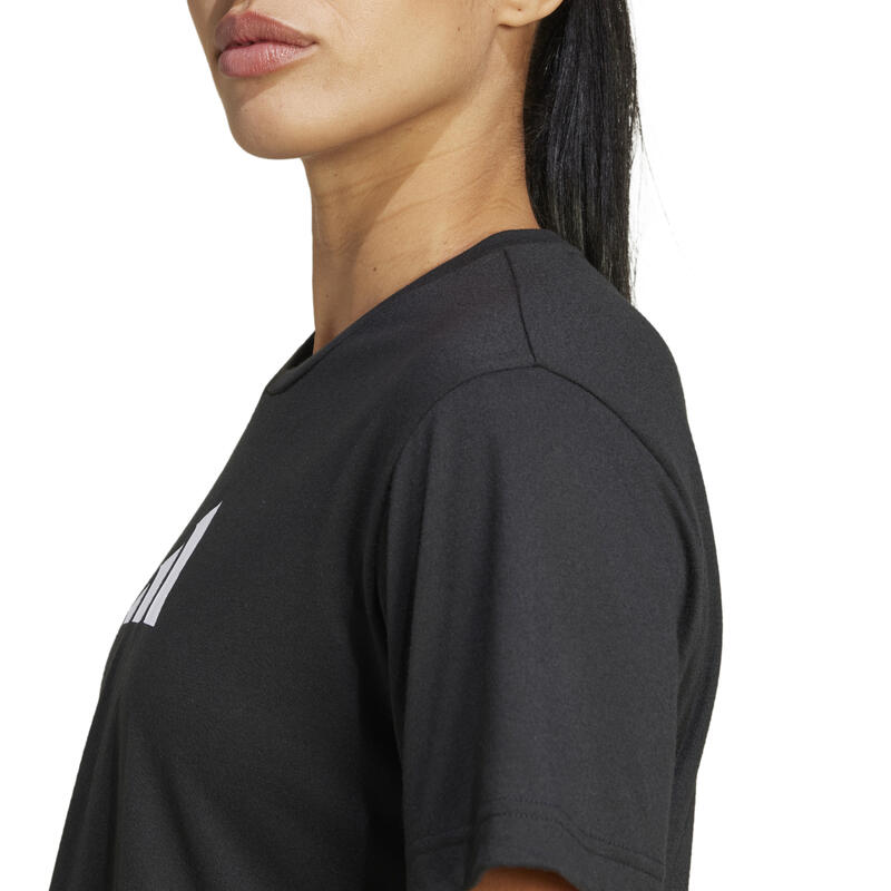 T-shirt imprimé logo Adidas femme - noir