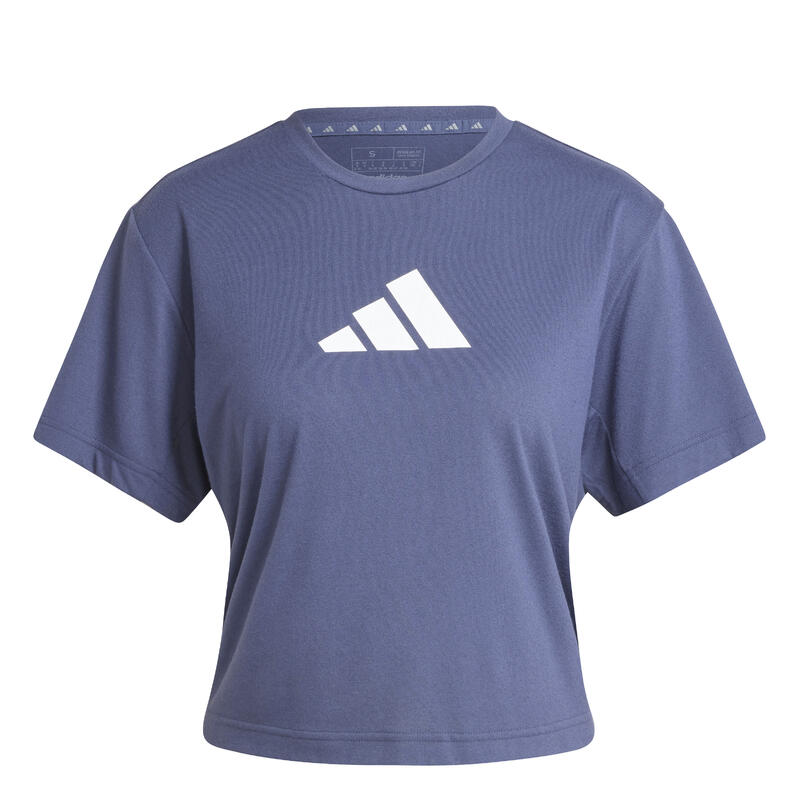 T-shirt bedrukt met logo Adidas dames - blauw