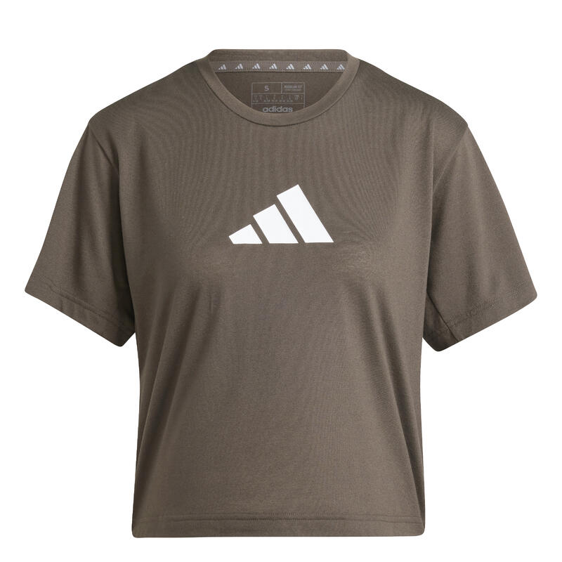 T-shirt bedrukt met logo Adidas dames - groen