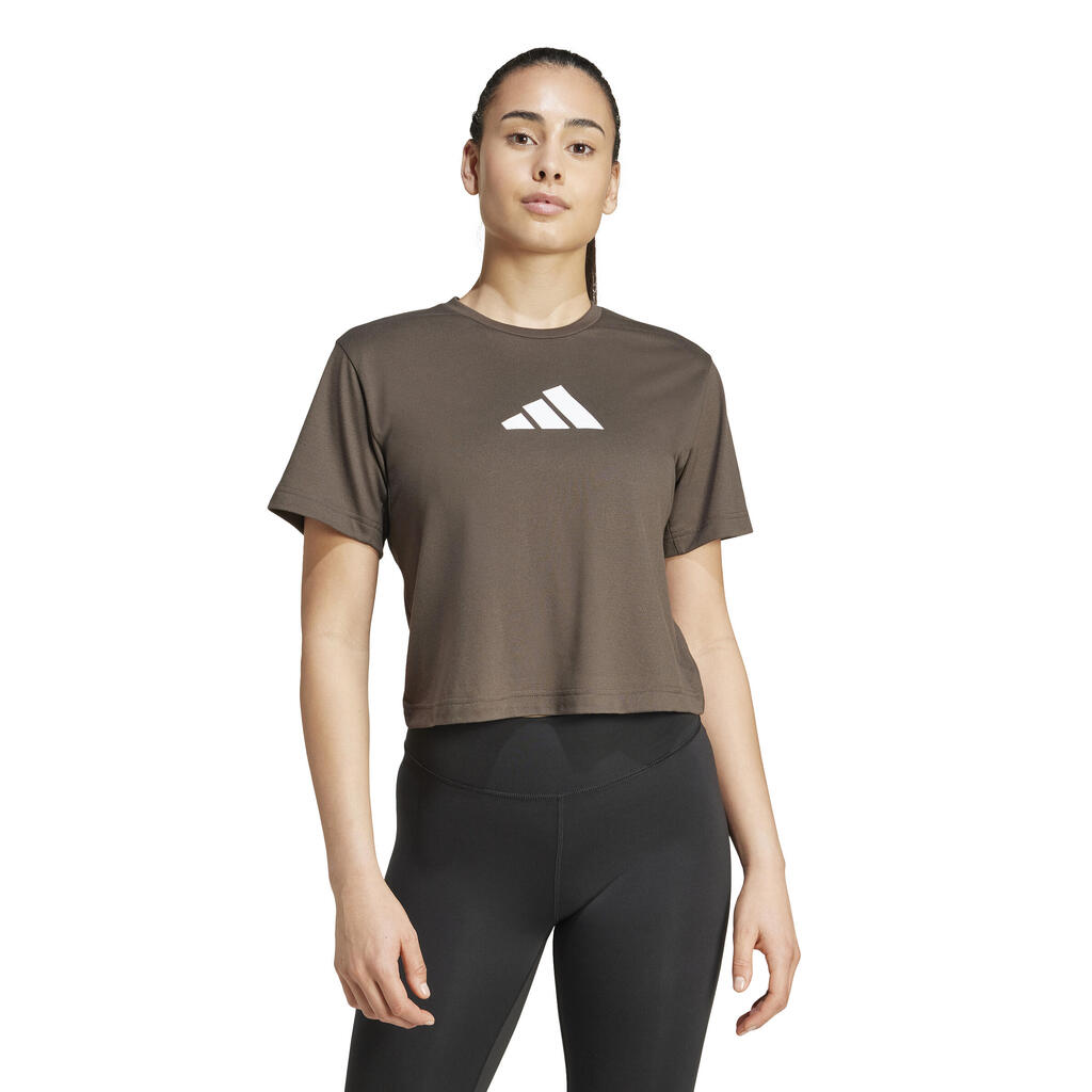 Dámske tričko s potlačou loga Adidas zelené