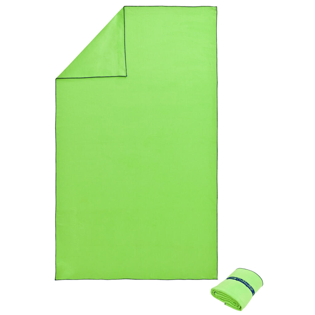 Mikrofaser-Badetuch ultrakompakt L 80 x 130 cm grün
