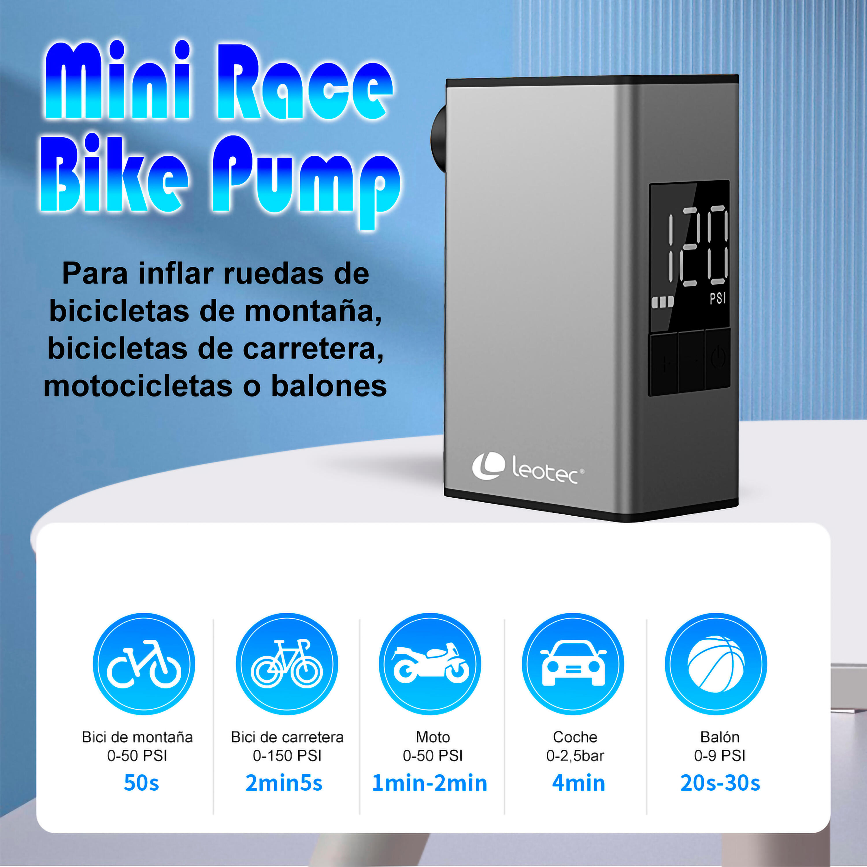 Mini compresor de aire Leotec Ultraflate 7/11