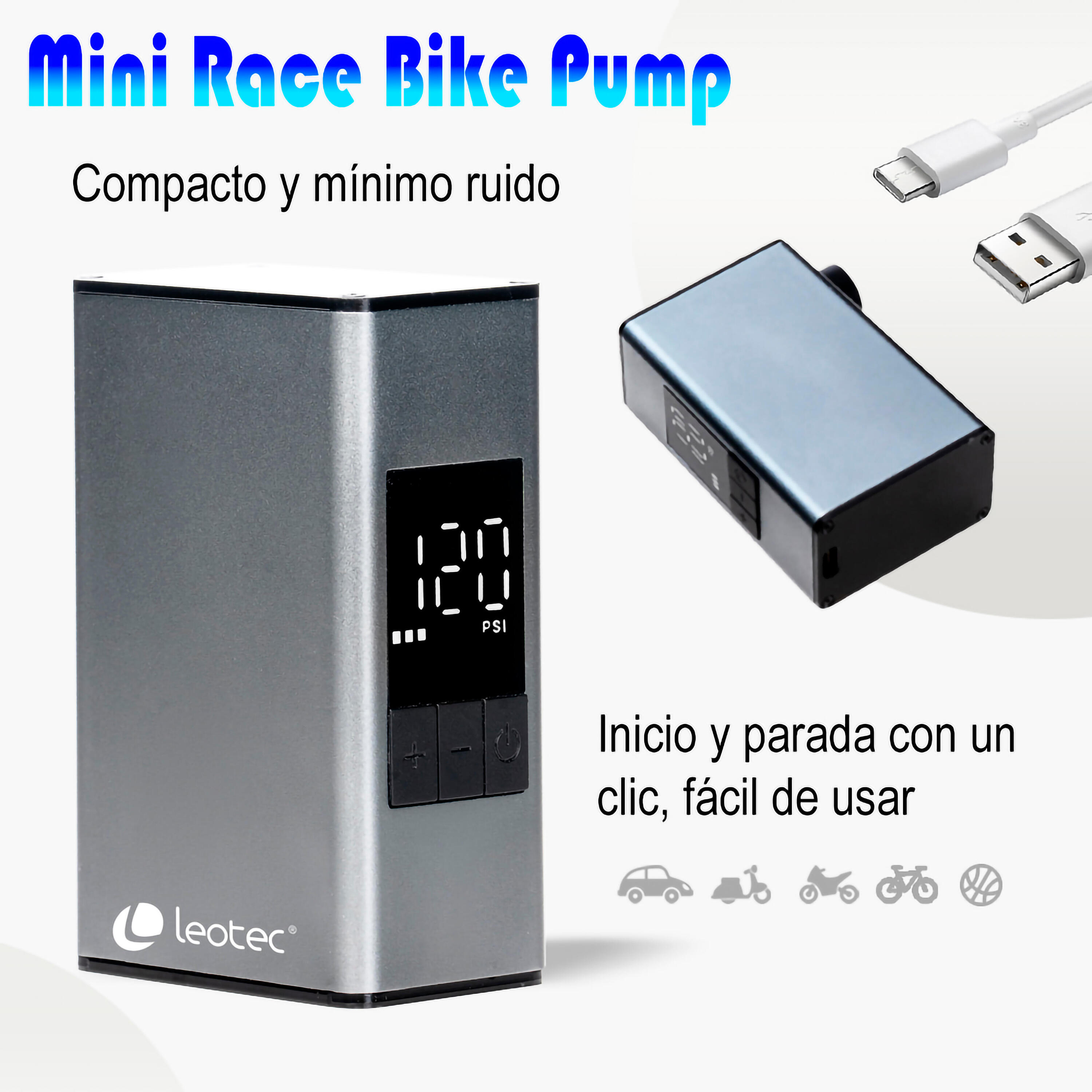 Mini compresor de aire Leotec Ultraflate 6/11