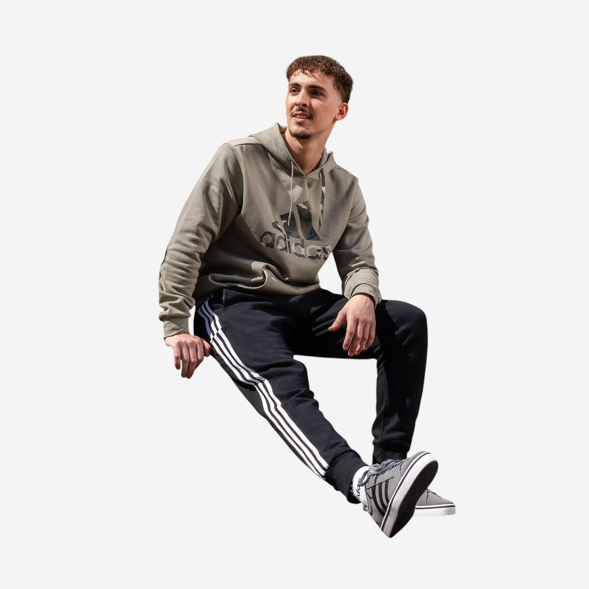 SWEAT-SHIRT A CAPUCHE CAMO DE FITNESS SOFT TRAINING ADIDAS HOMME GRIS ARGENT