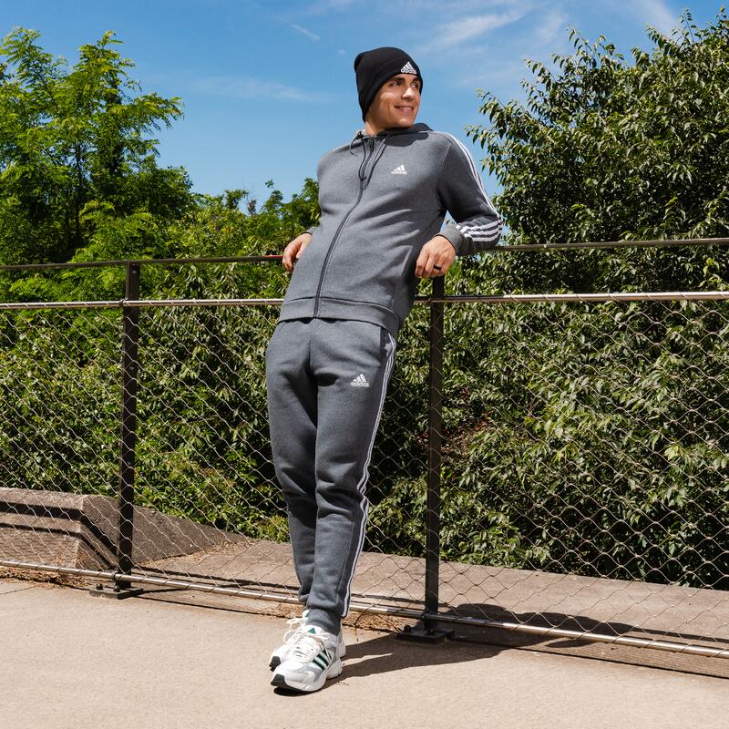 Hanorac cu fermoar Fitness ADIDAS Gri Bărbați 