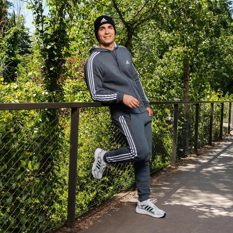 Hanorac cu fermoar Fitness ADIDAS Gri Bărbați 
