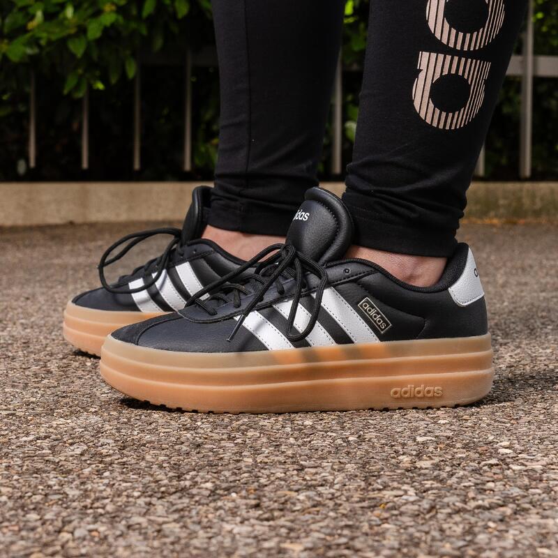 Baskets de marche femme, VL court bold noir et blanc gomme