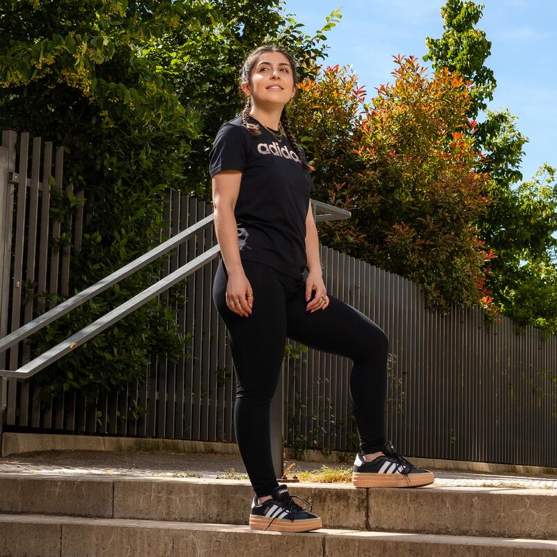 Colanți Fitness bumbac Negru Damă