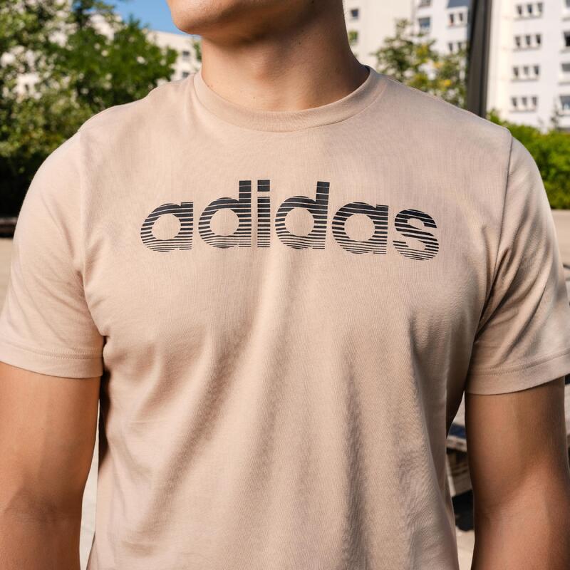 T-SHIRT DE FITNESS SOFT TRAINING ADIDAS HOMME BEIGE