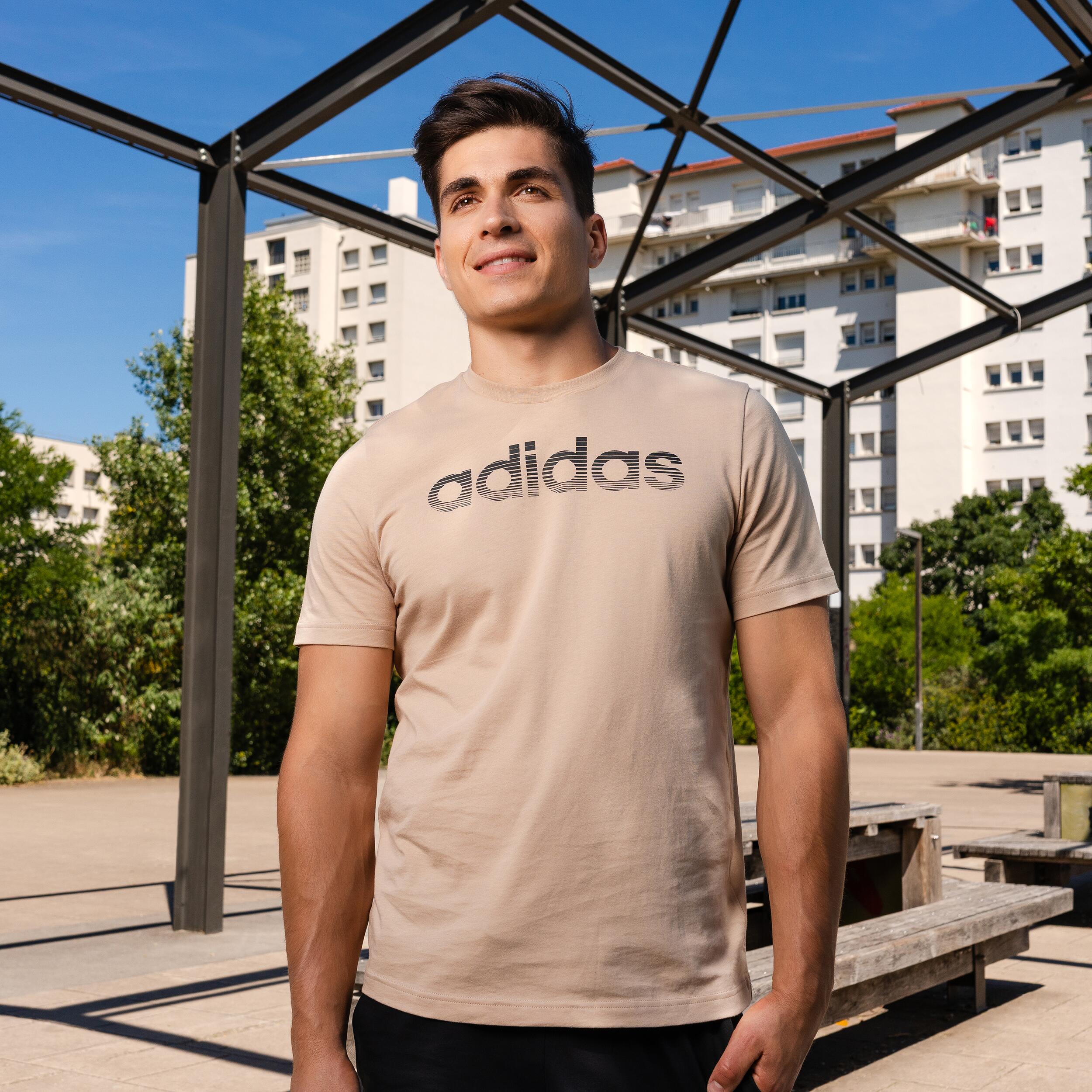 Tricou Fitness ADIDAS Bej Bărbați