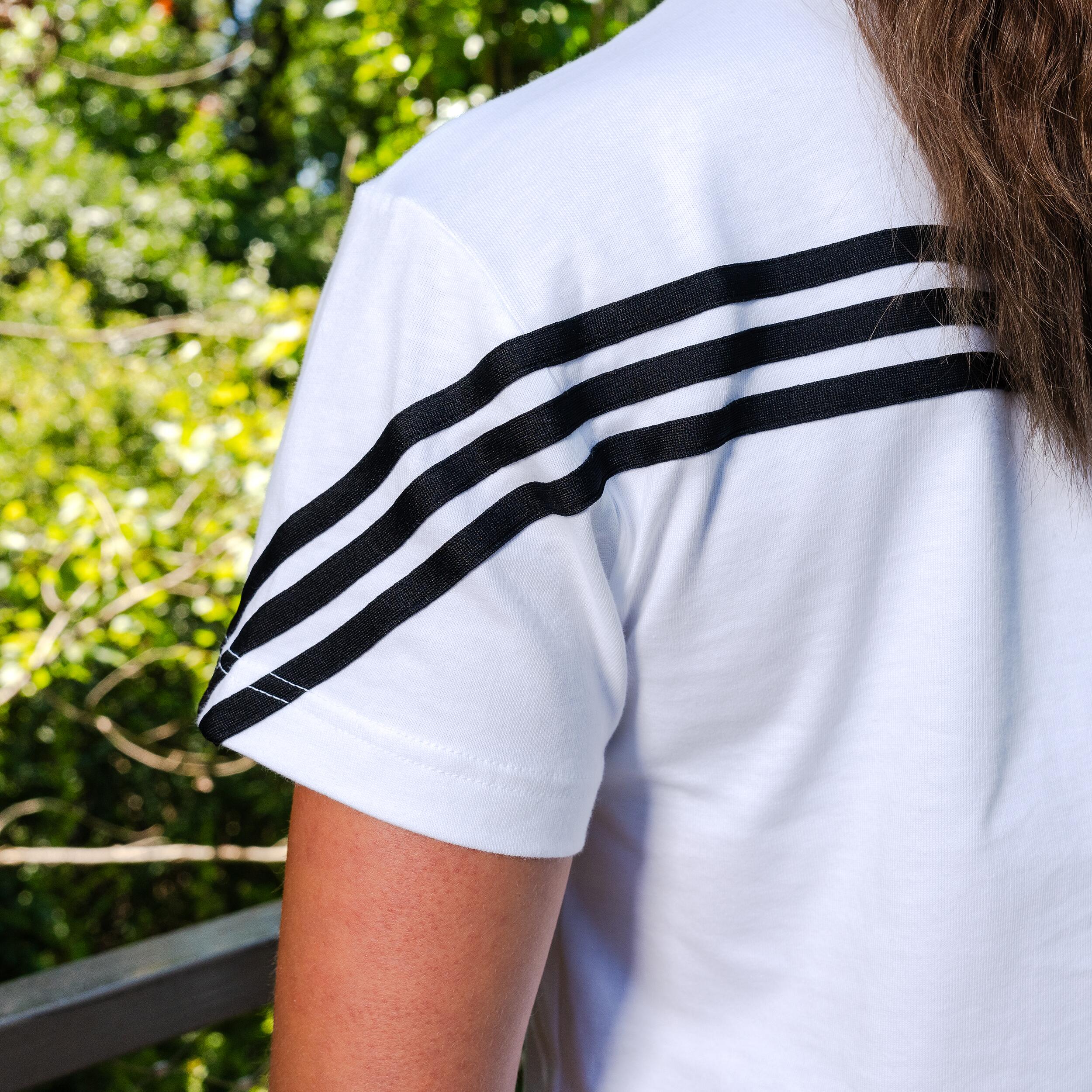 T-shirt imprimé 3 bandes Adidas femme - blanc 8/8