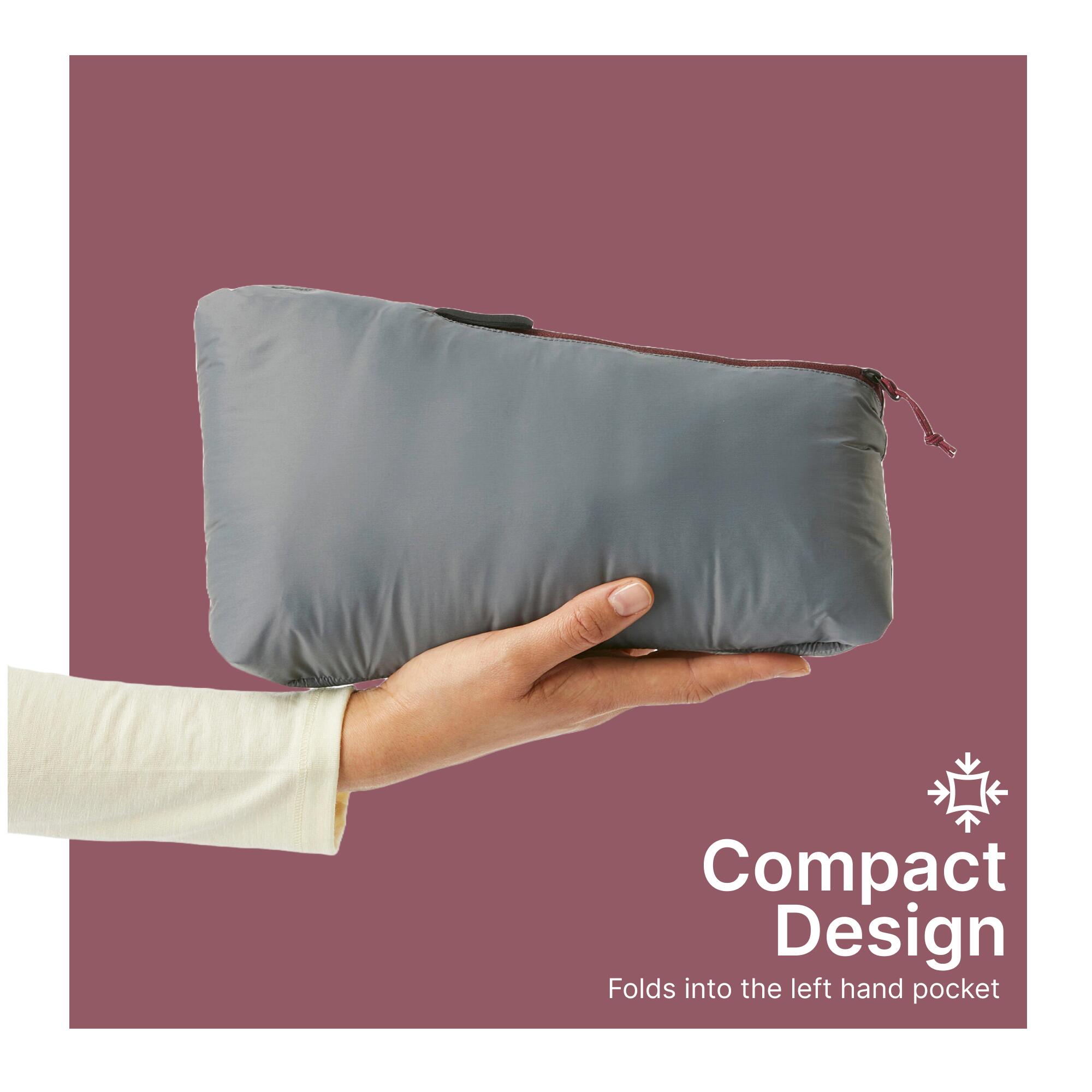 Women Trekking Down Jacket MT100 -5°C Burgundy