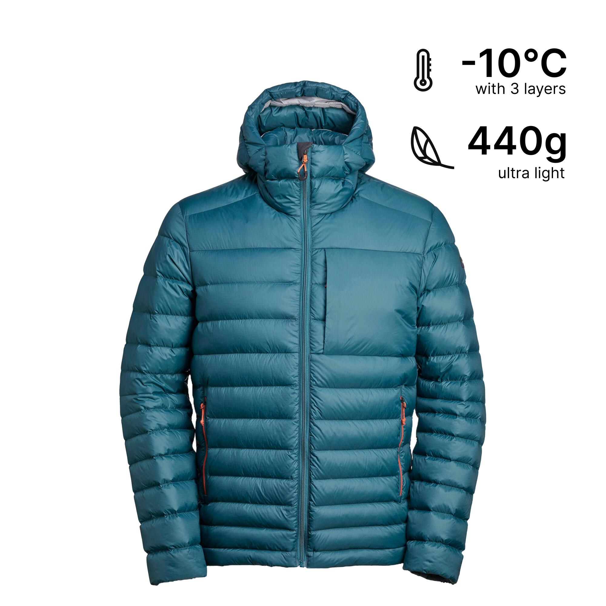 Men Lightweight Packable Down Jacket - MT500 -10°C Blue