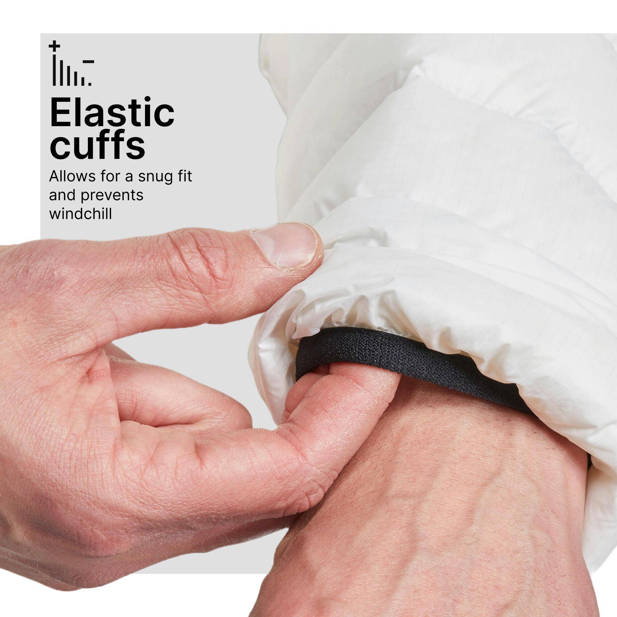 Men Puffer Down Jacket For Trekking.MT500 -10°C Greige -  5