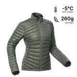 Women Trekking Down Jacket - MT100 -5°C Khaki