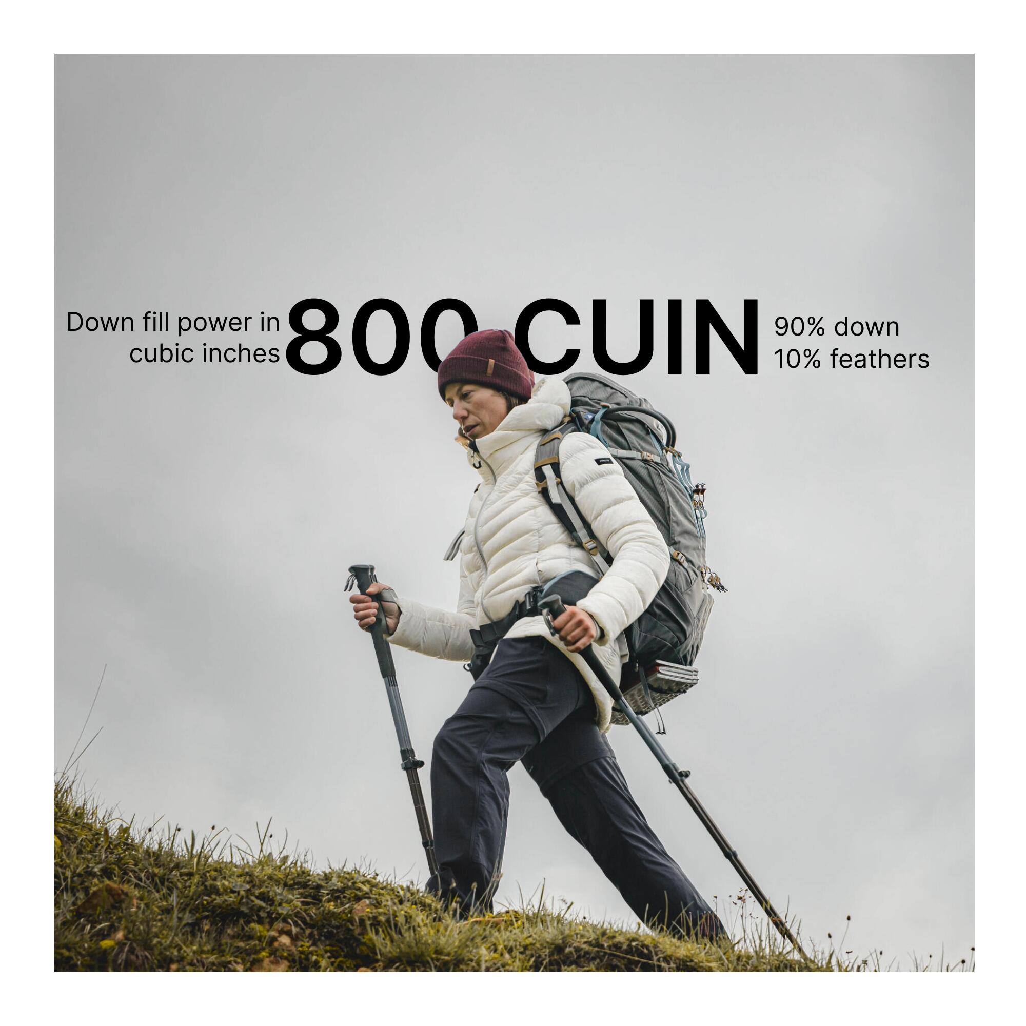 Women Trekking Down Jacket MT500 -10°C White