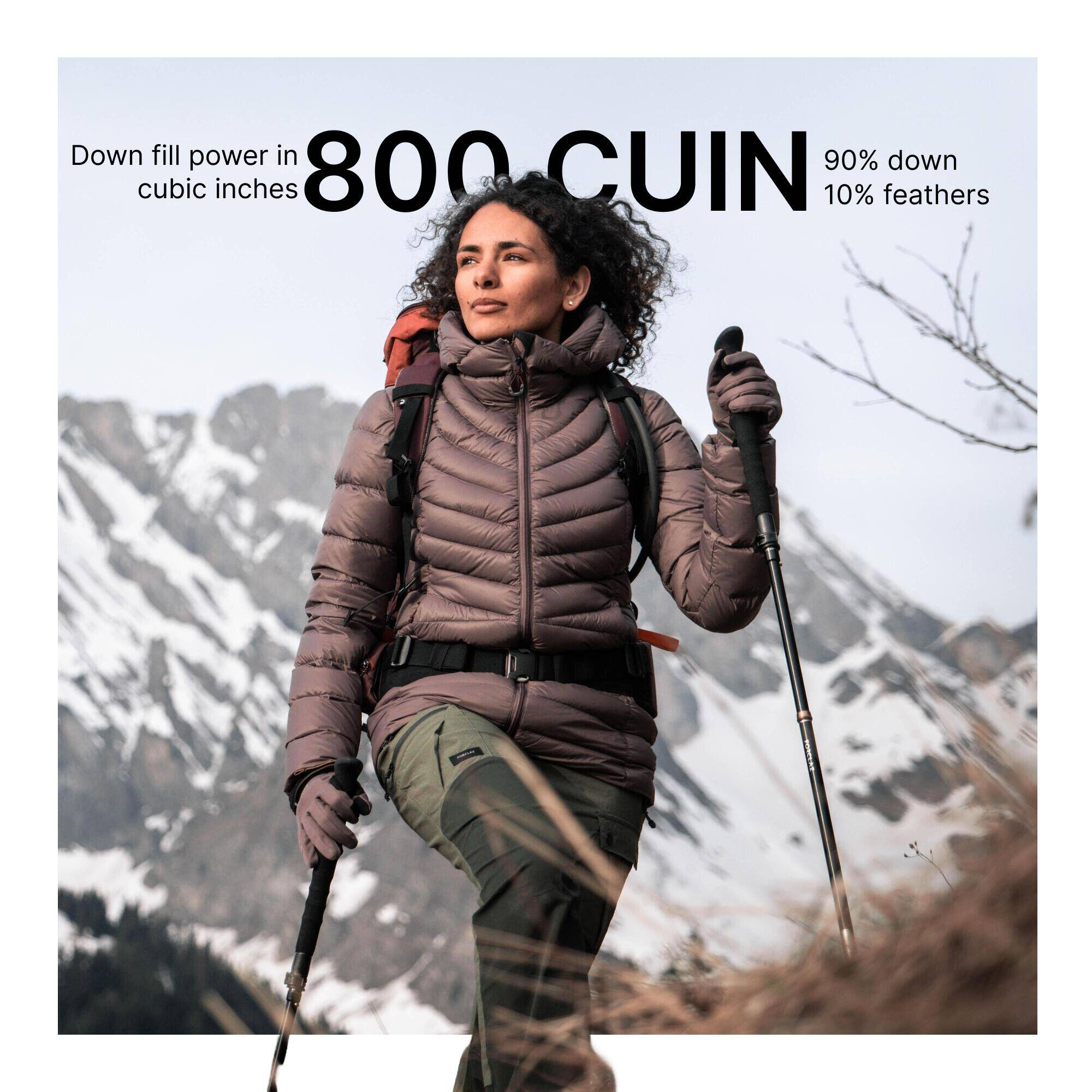 Women Trekking Down Jacket MT500 -10°C Plum -  4