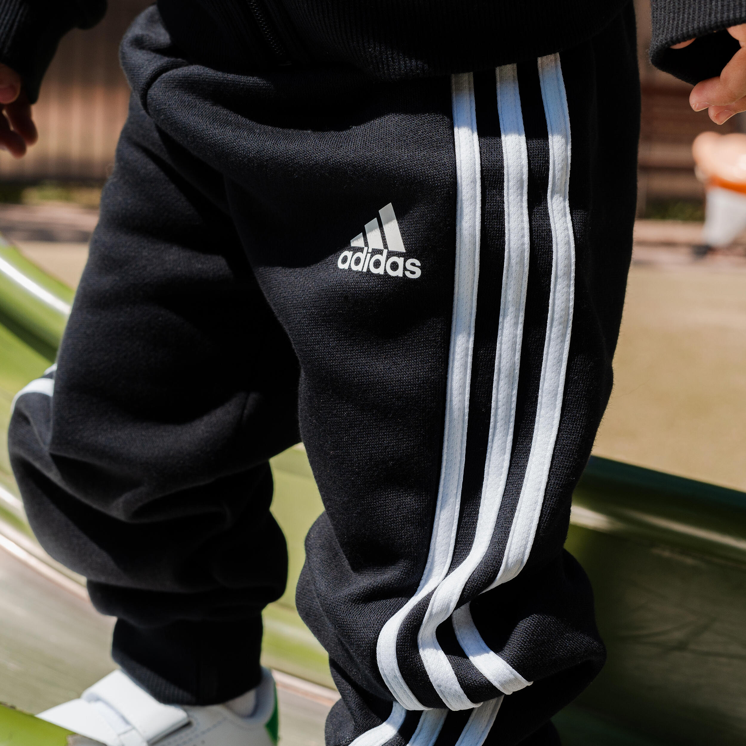 Adidas tuta da ginnastica a 3 strisce bambino - nero