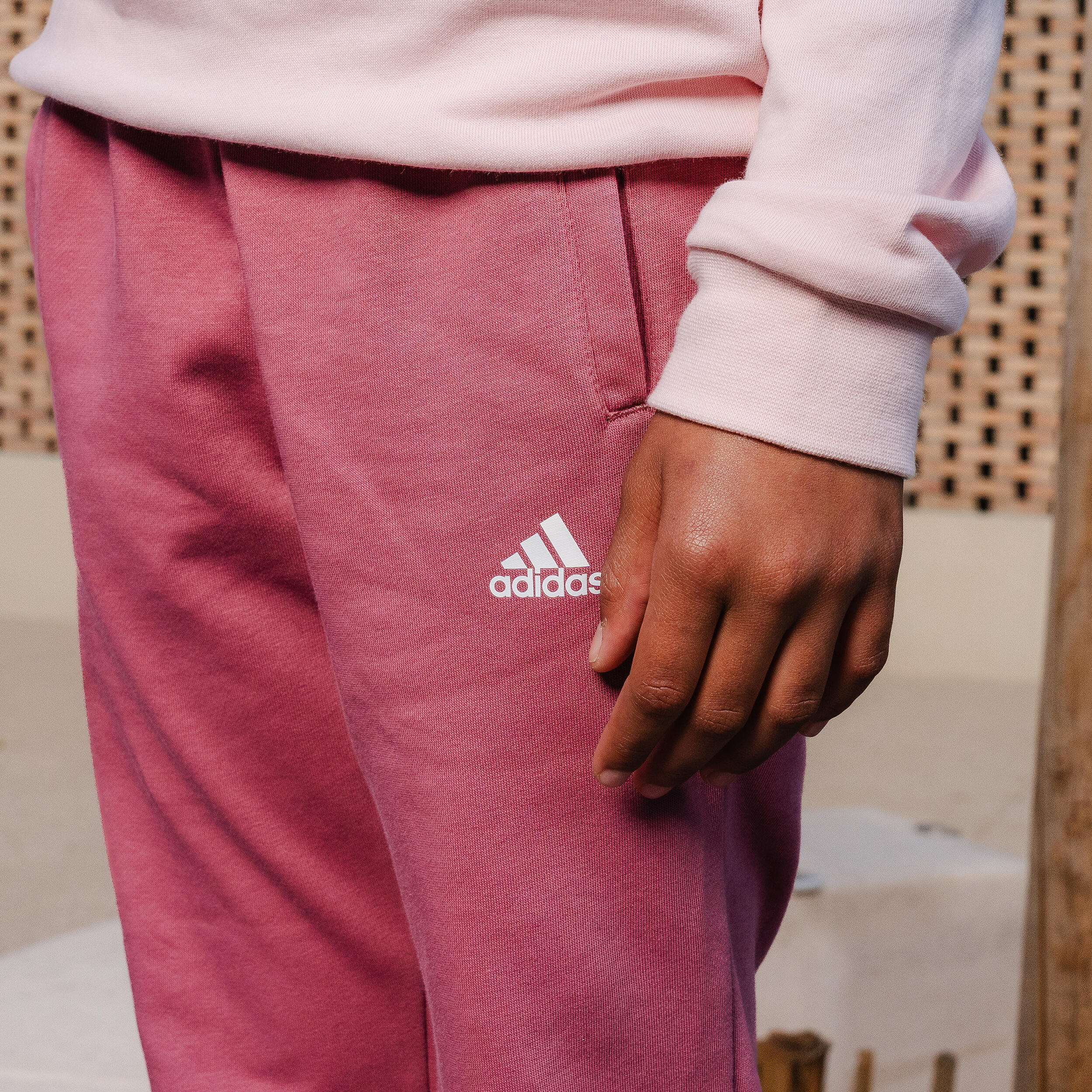 Survêtement imprimé logo Adidas fille - rose 11/11
