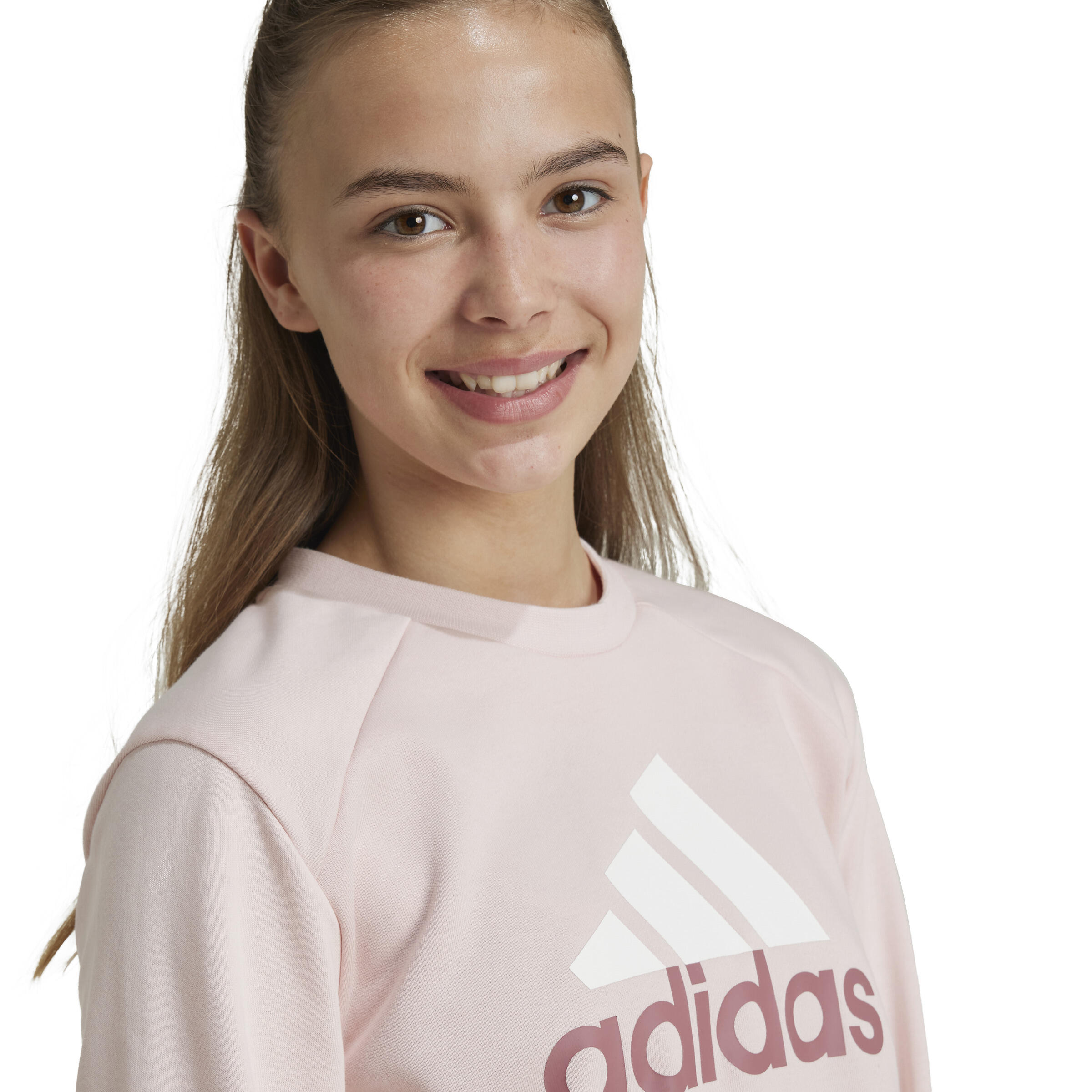 Survêtement imprimé logo Adidas fille - rose 4/11