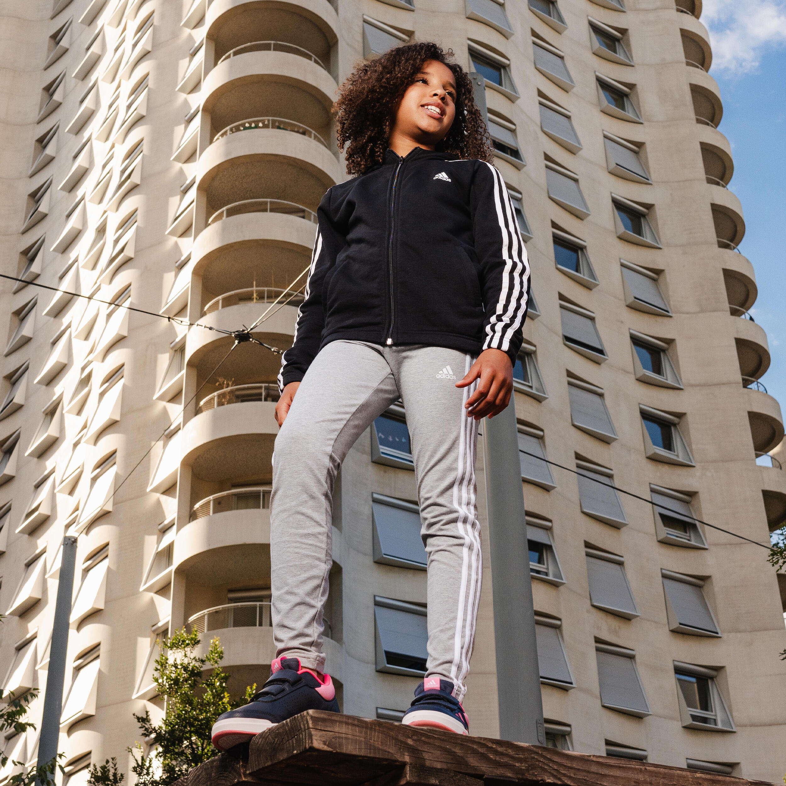 Adidas Turnschuhe Kinder Klettverschluss ‒ Tensaur blau/rosa  10/13