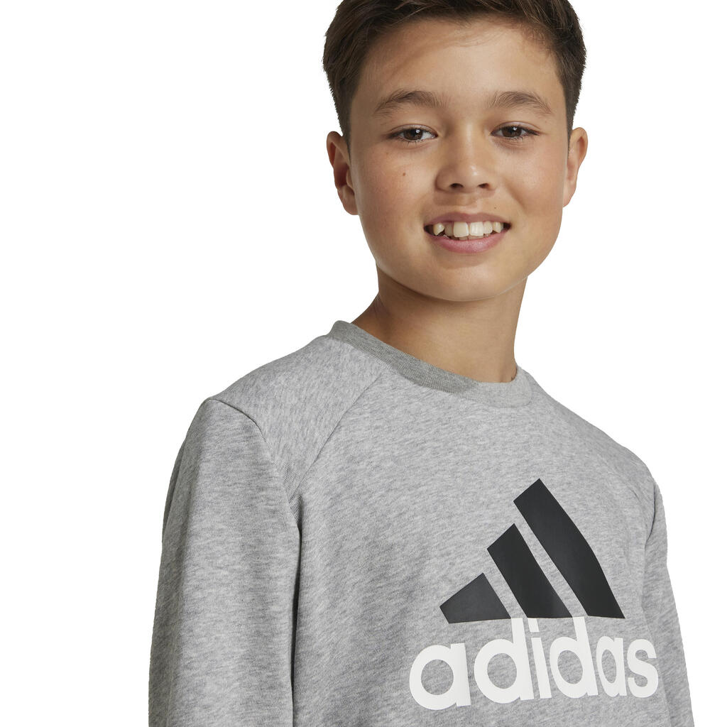 ADIDAS Trainingsanzug Kinder Logo-Print - grau/schwarz 