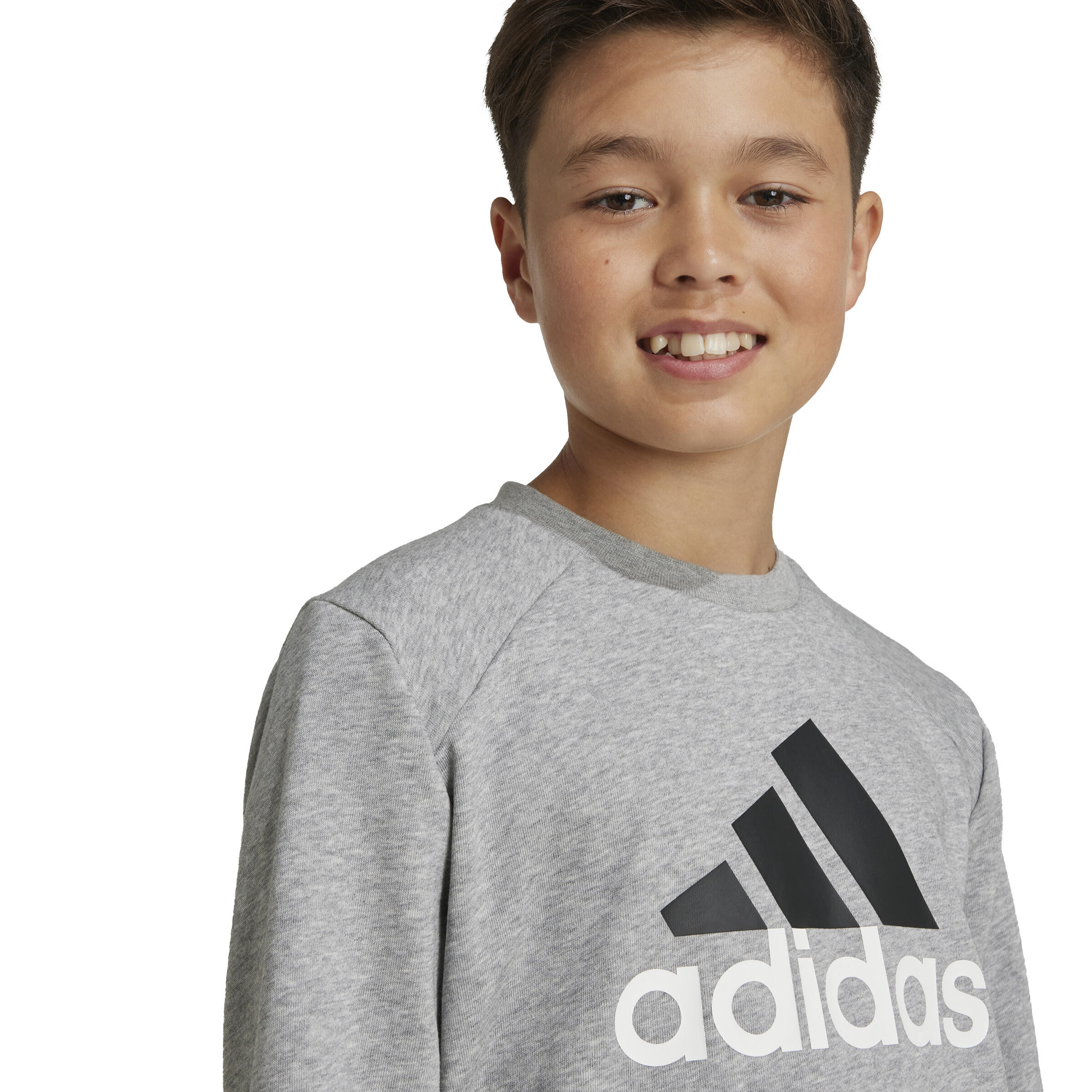Survêtement imprimé logo Adidas enfant - gris et noir 5/11