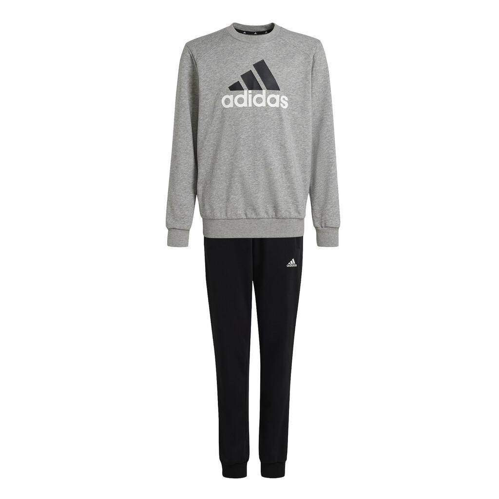 ADIDAS Trainingsanzug Kinder Logo-Print - grau/schwarz 