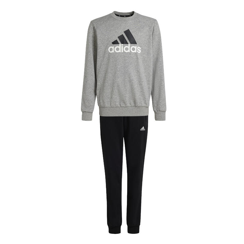 Survêtement imprimé logo Adidas enfant - gris et noir