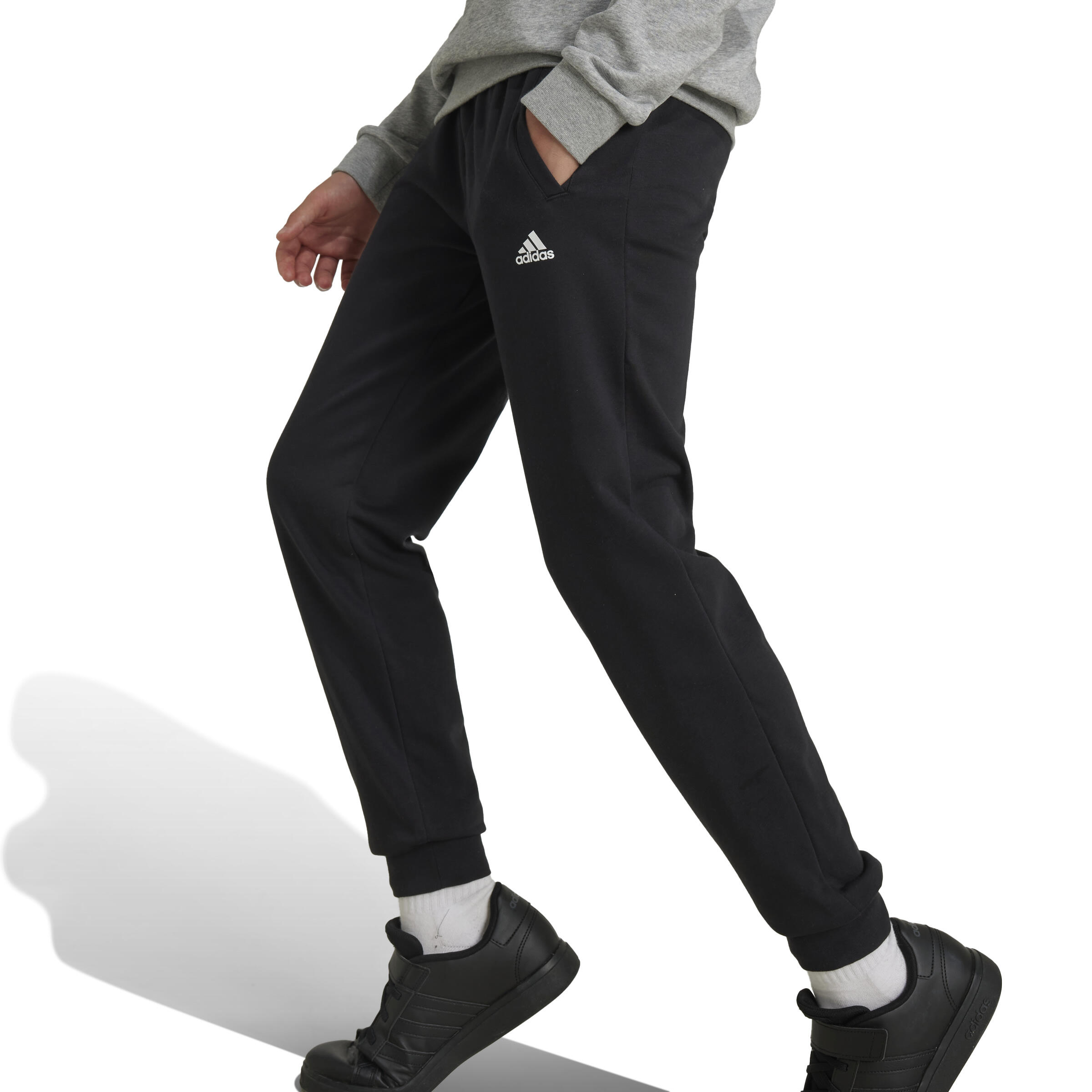 Survêtement imprimé logo Adidas enfant - gris et noir 3/11