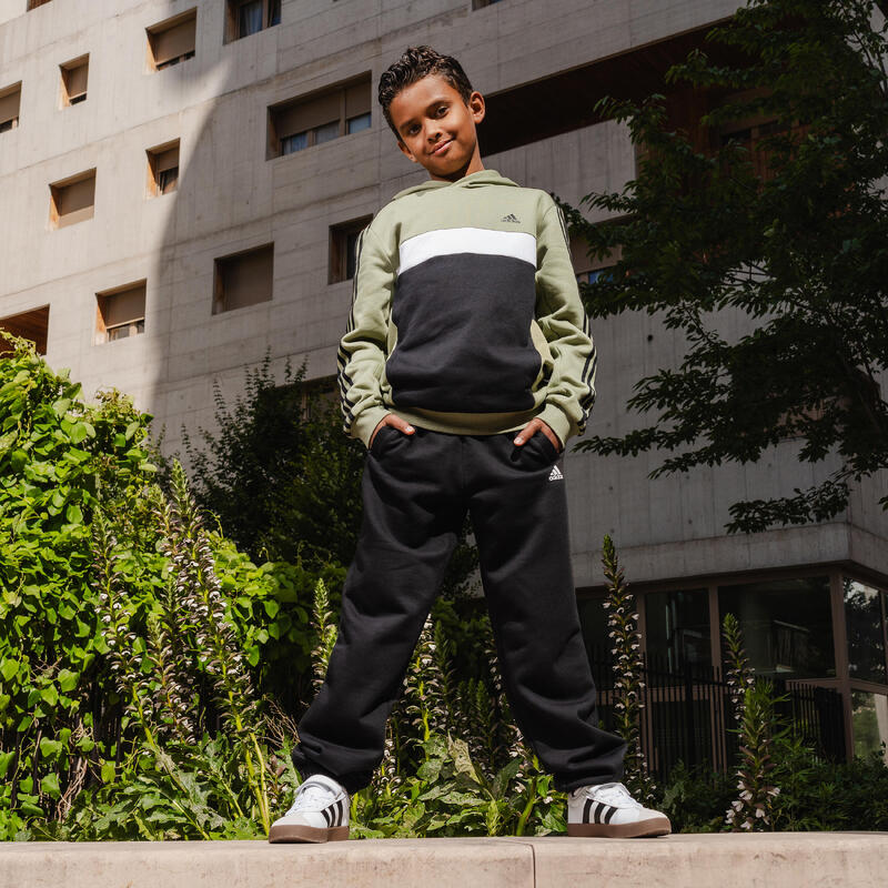 Sweat à capuche Adidas enfant - Vert et noir