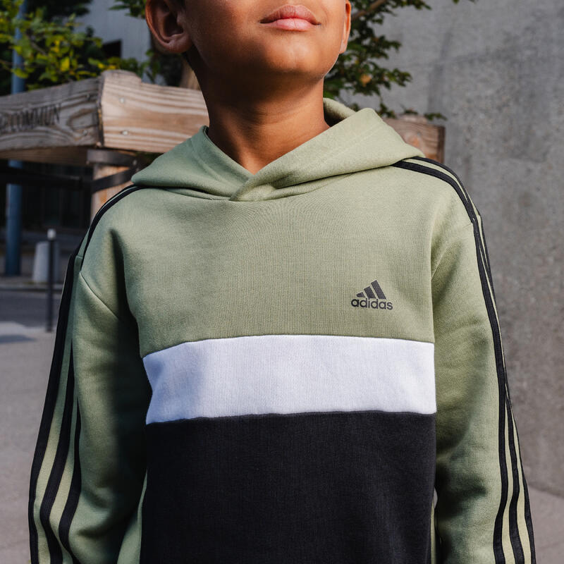 Sweat à capuche Adidas enfant - Vert et noir