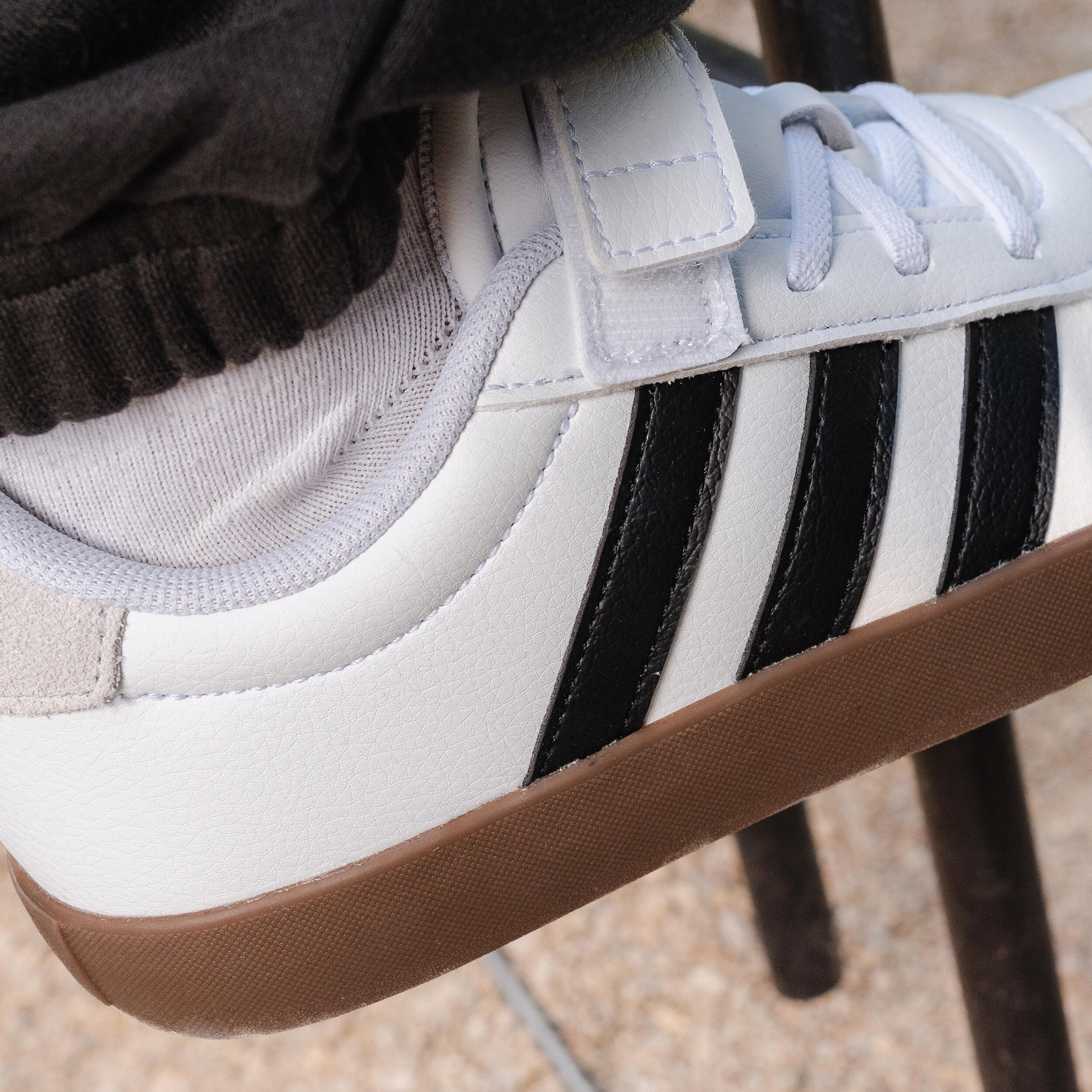 Kids' Shoes VL Court - White/Black/Grey 10/10