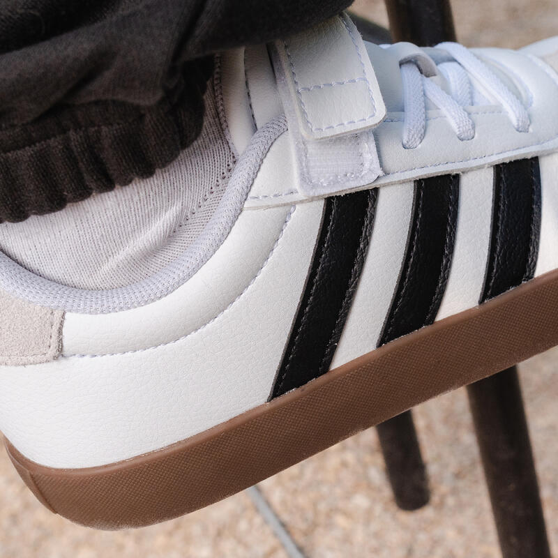 Încălțăminte Educație fizică ADIDAS VL COURT Alb-Negru-Gri Copii 