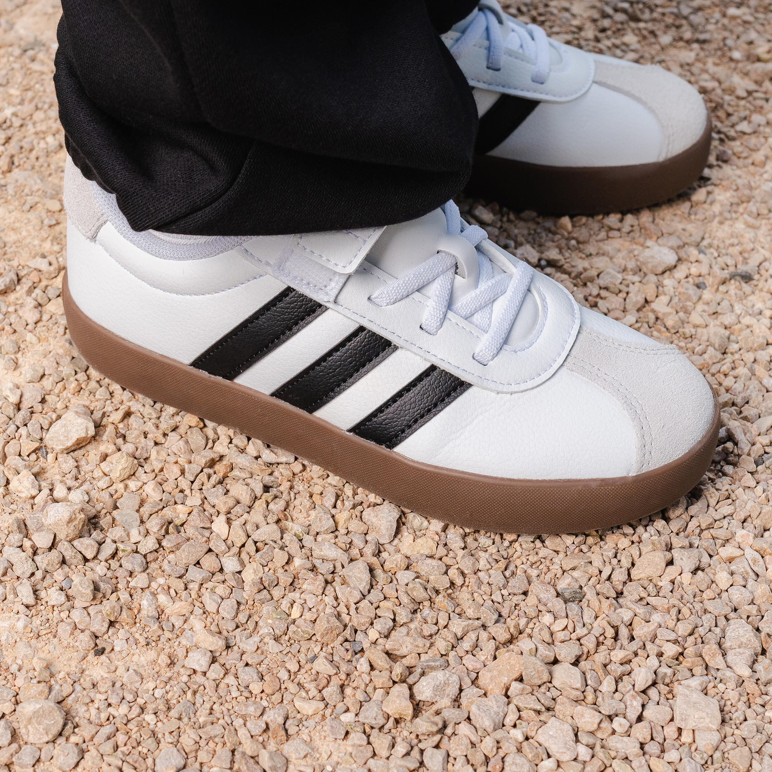 Kids' Shoes VL Court - White/Black/Grey 8/10