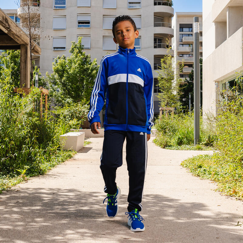 Survêtement 3 bandes Adidas enfant - noir et bleu