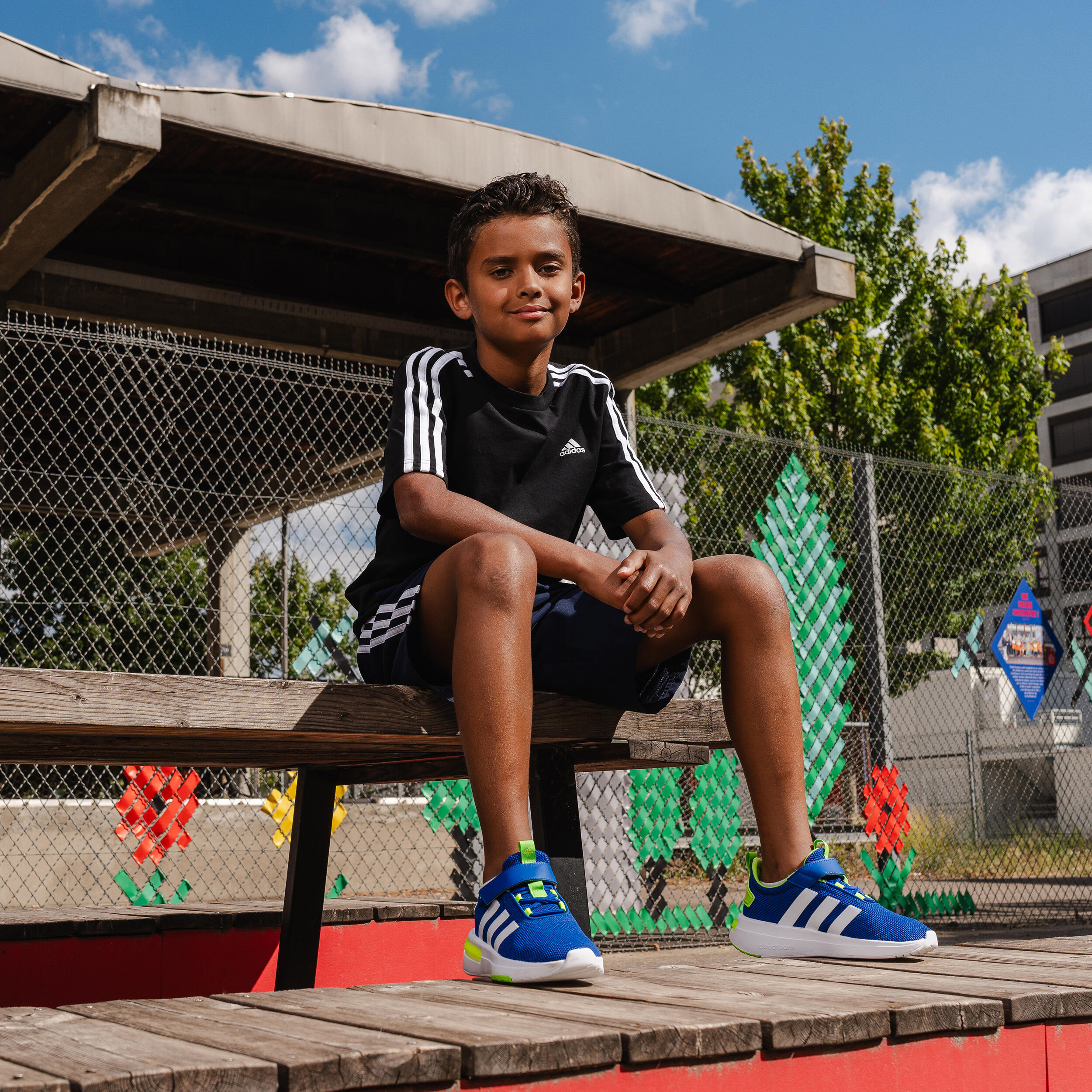 SHORTS ADIDAS CHILD - NAVY BLUE