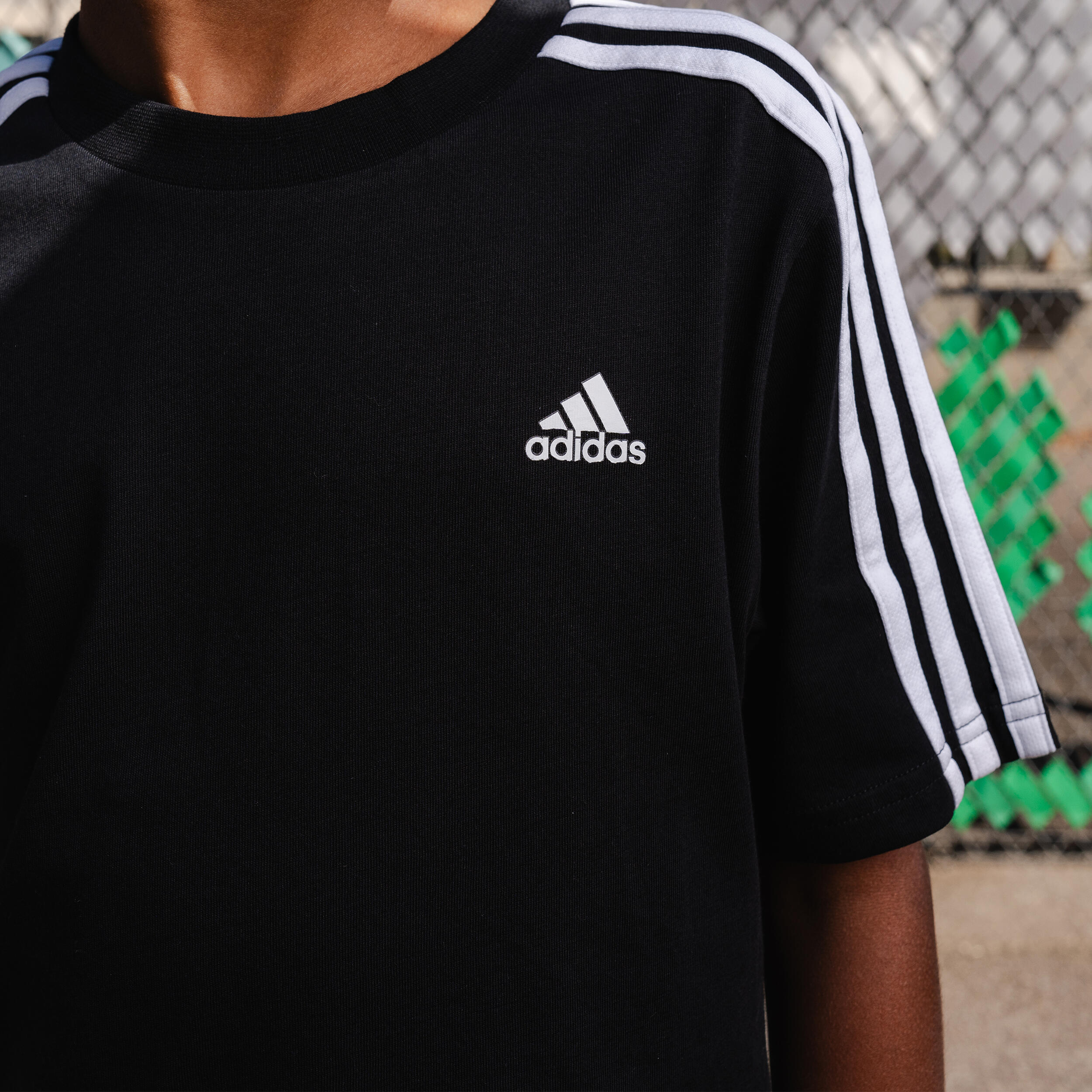 T-SHIRT DE EDUCAÇÃO FÍSICA CRIANÇA ADIDAS PRETO 9/11