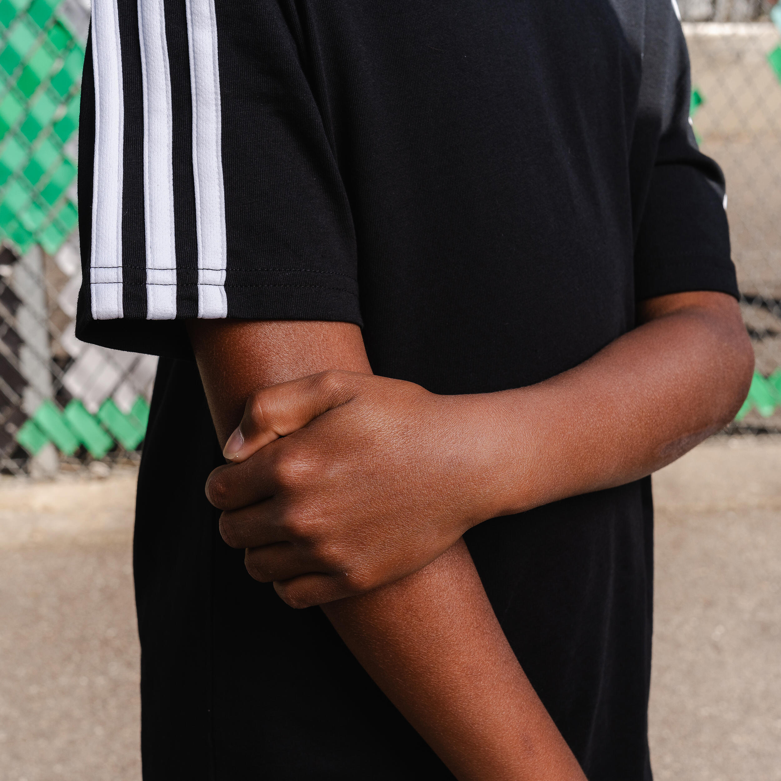 T-SHIRT DE EDUCAÇÃO FÍSICA CRIANÇA ADIDAS PRETO 11/11