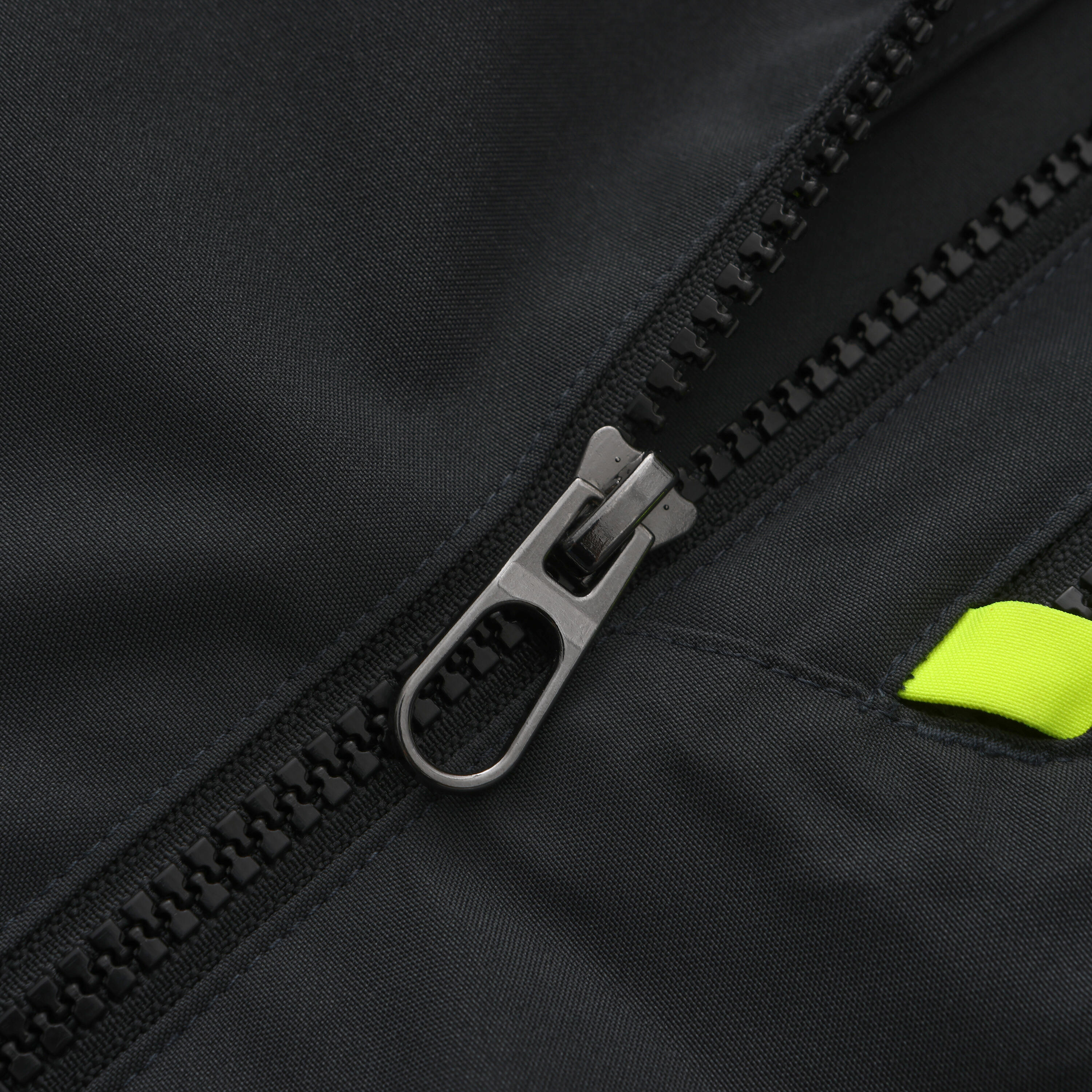 Veste imperméable coupe-vent de voile femme sailing 500 gris foncé capuche jaune 42/71