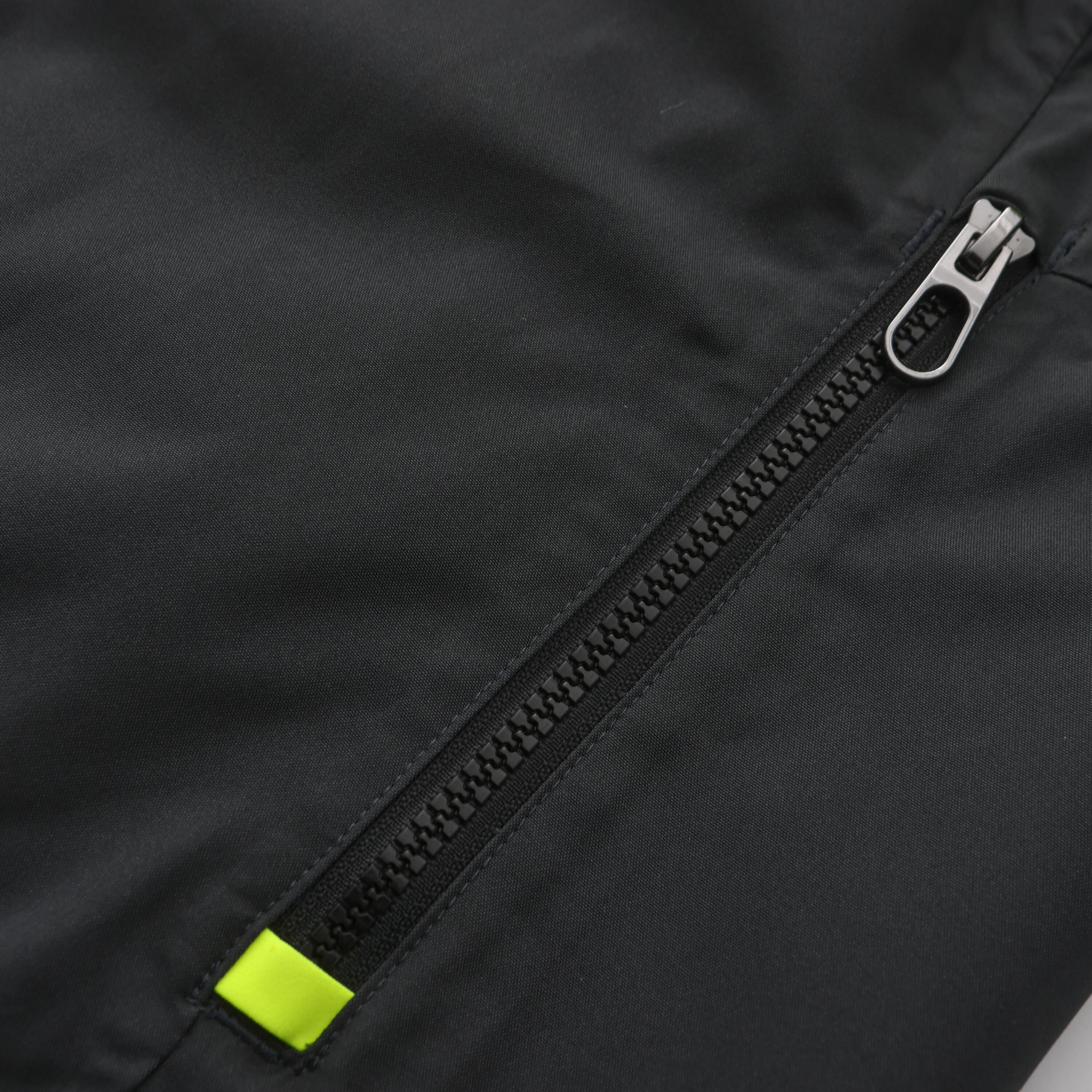 Veste imperméable coupe-vent de voile femme sailing 500 gris foncé capuche jaune 37/71