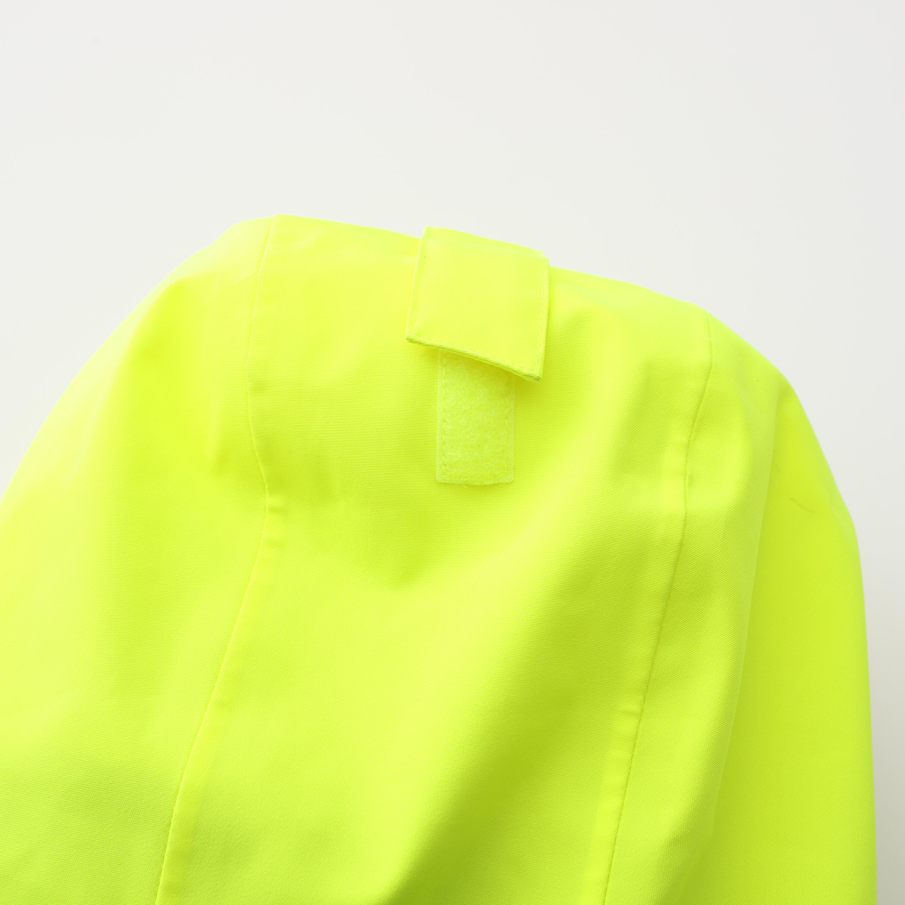 Veste imperméable coupe-vent de voile femme sailing 500 gris foncé capuche jaune 32/71