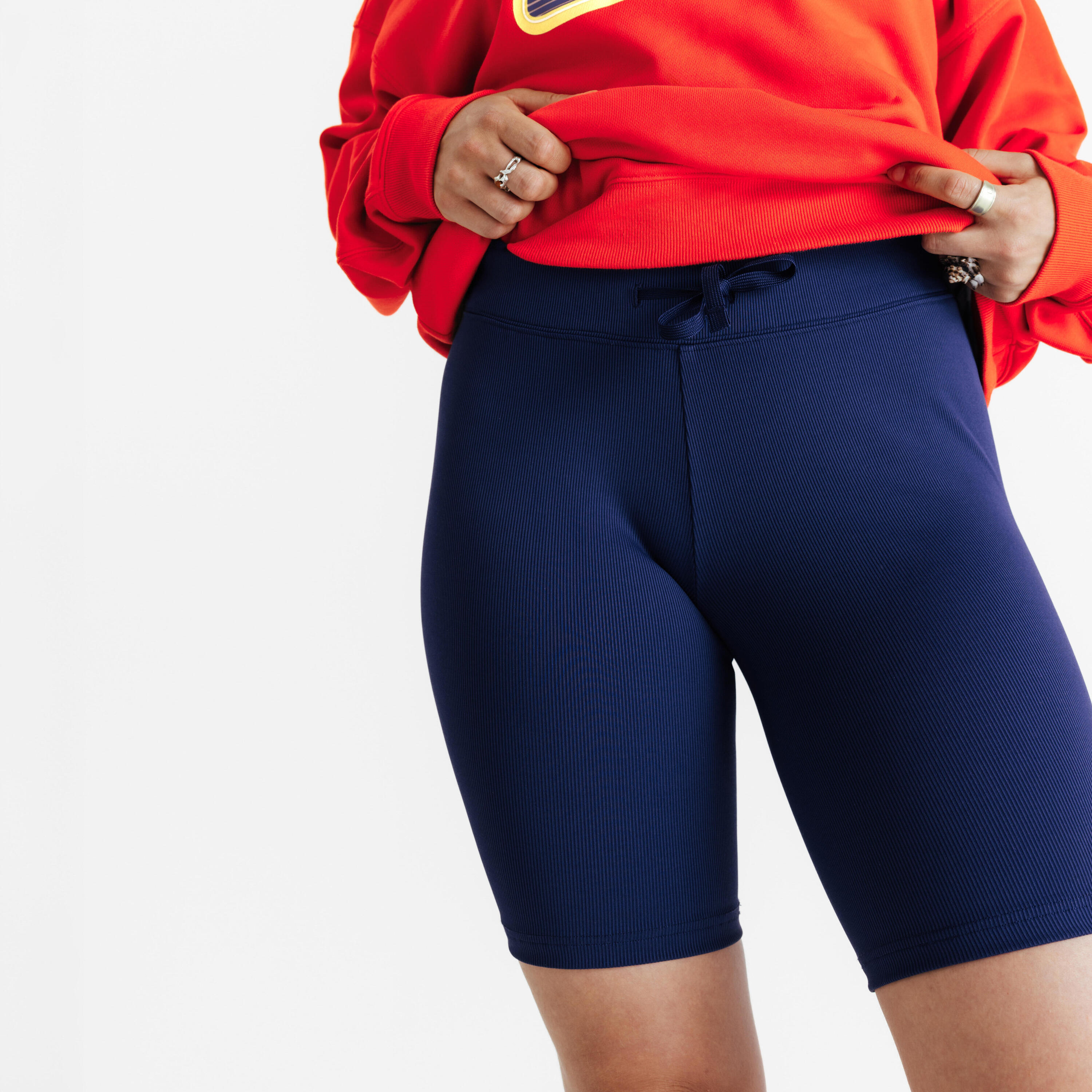 Short cycliste Femme Decathlon AFLF, Bleu 2/6