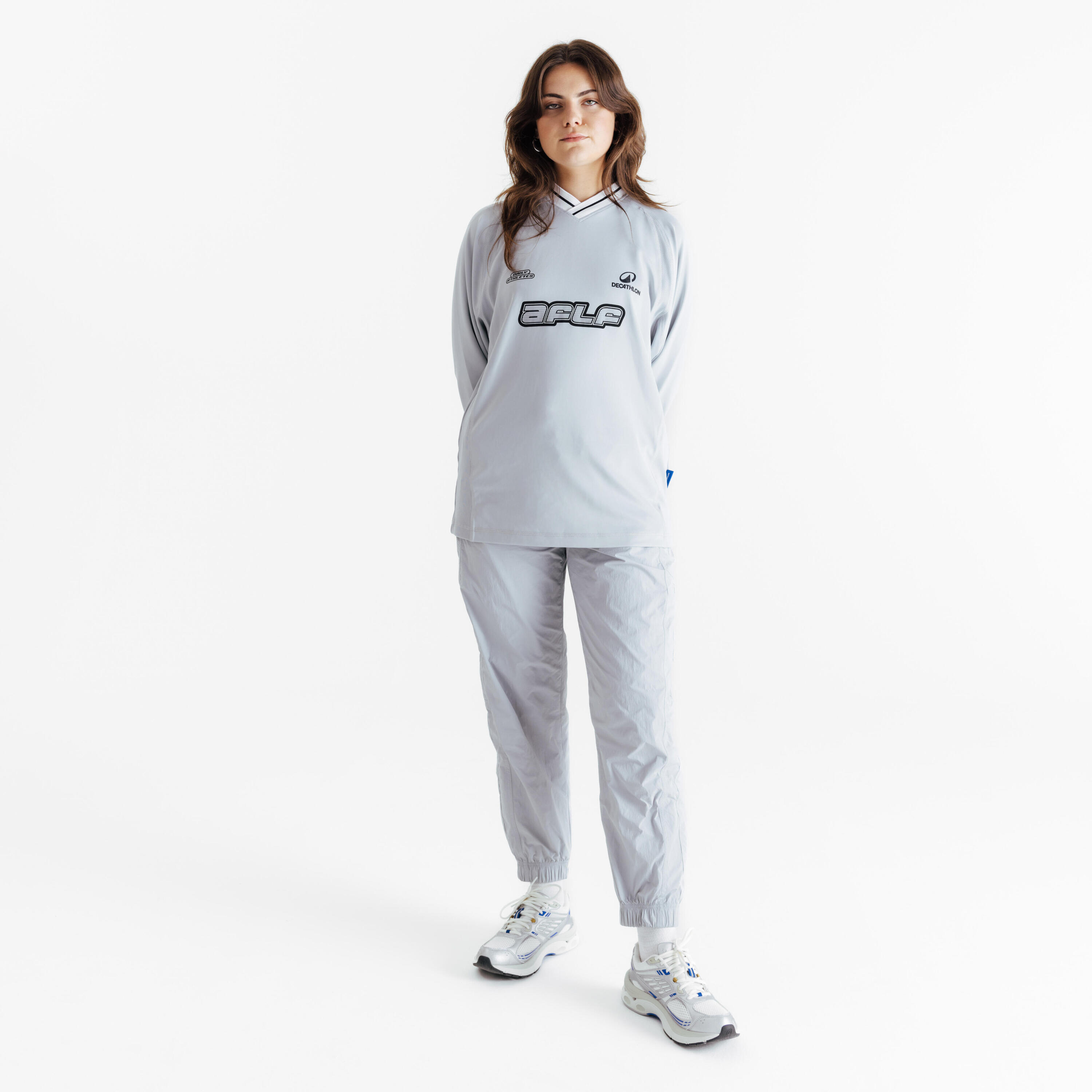 Maillot de foot Decathlon AFLF mixte, gris 9/10